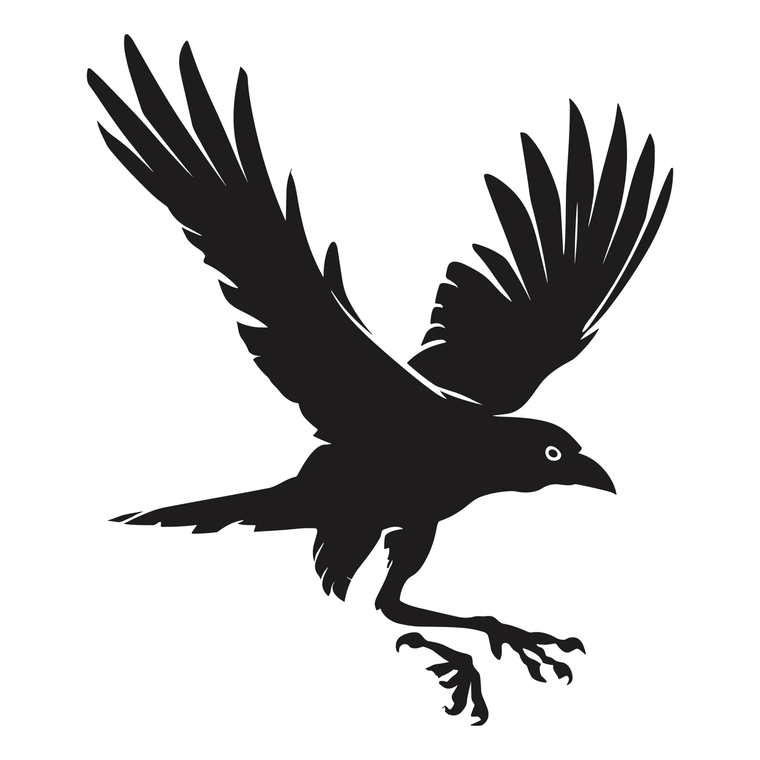 Crow customizable silhouettes design #36418