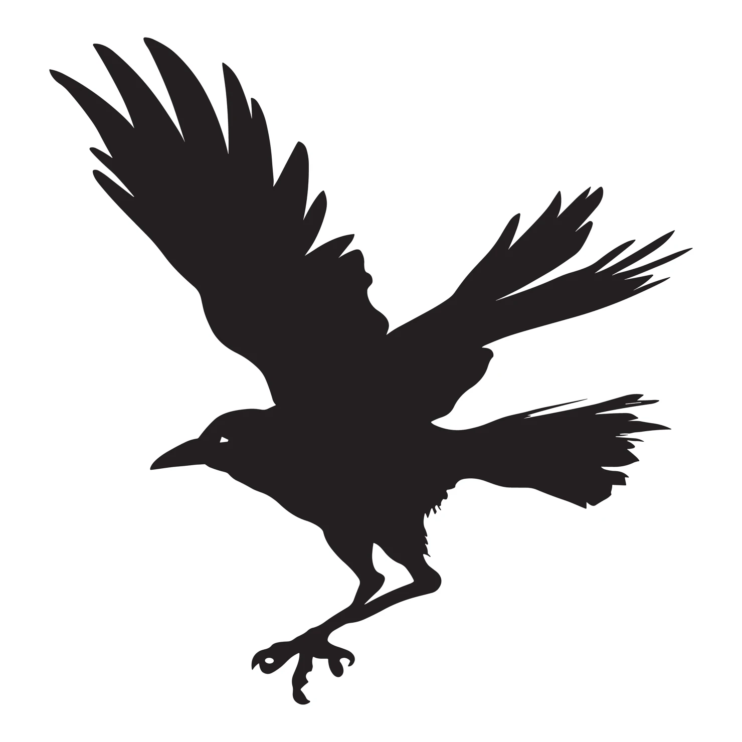 Crow customizable silhouettes design #36419
