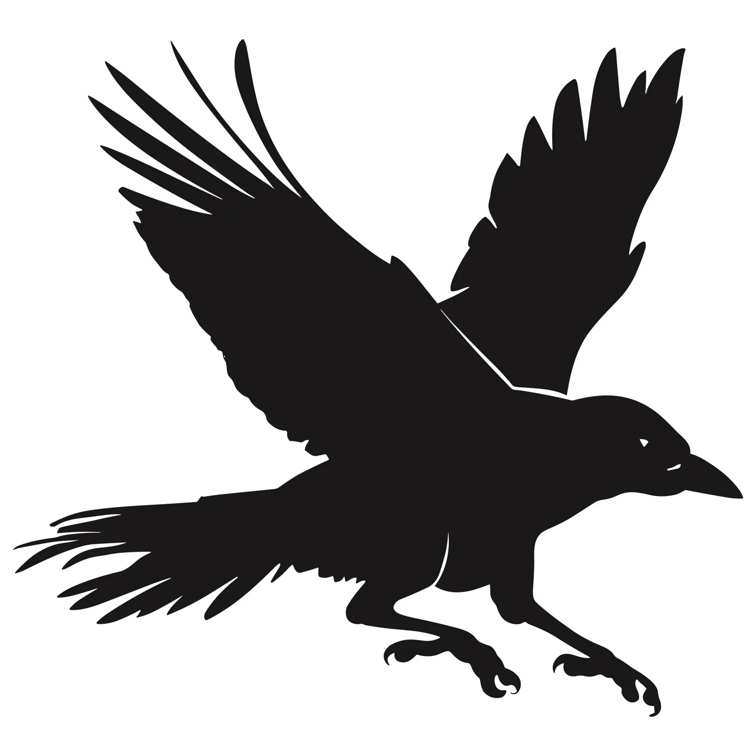Crow customizable silhouettes design #36420