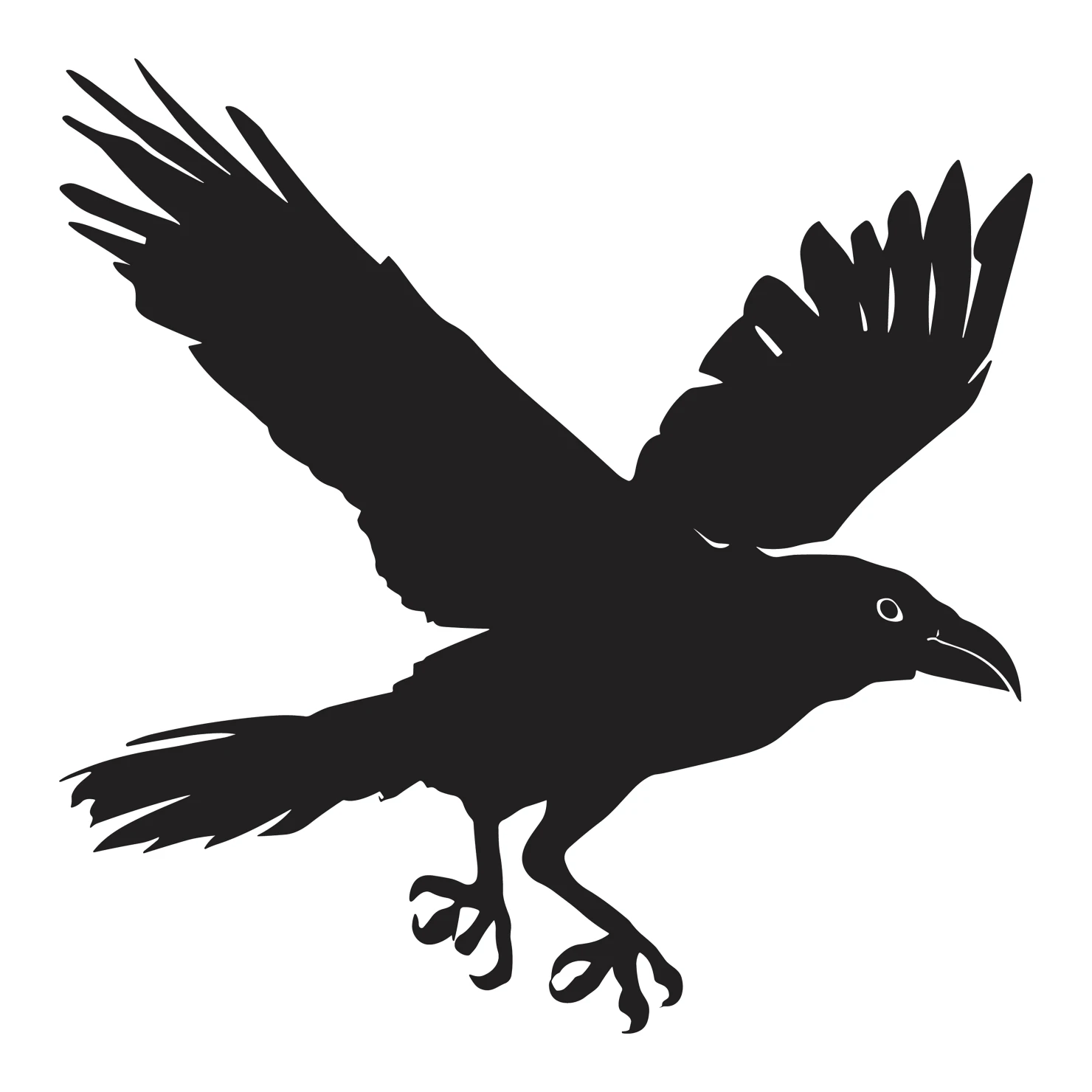 Crow customizable silhouettes design #36424