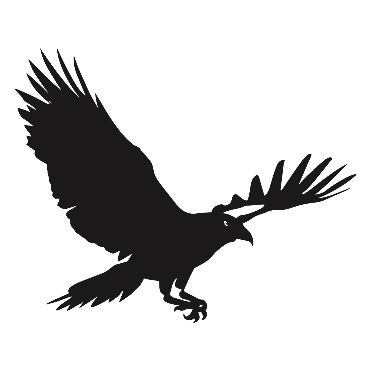 Crow customizable silhouettes design #36425