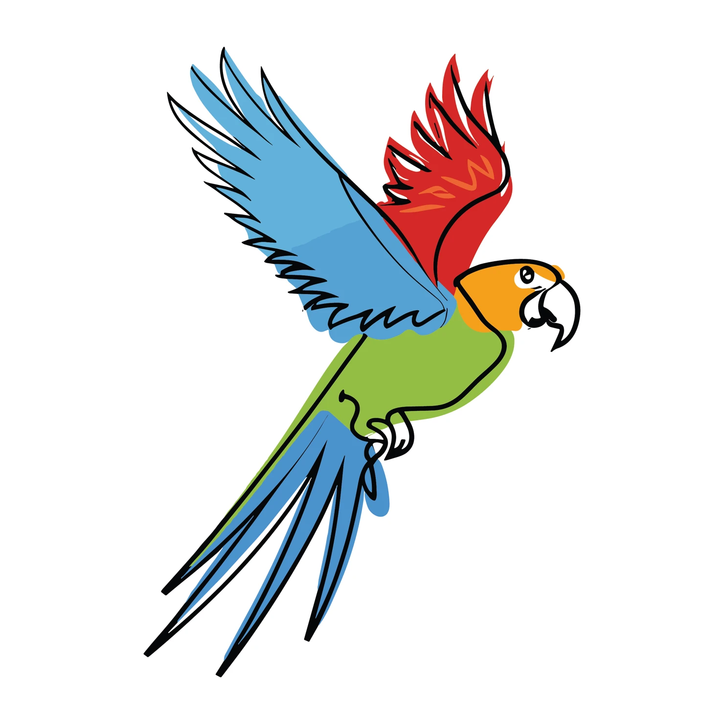 Parrot customizable clip art design #36431