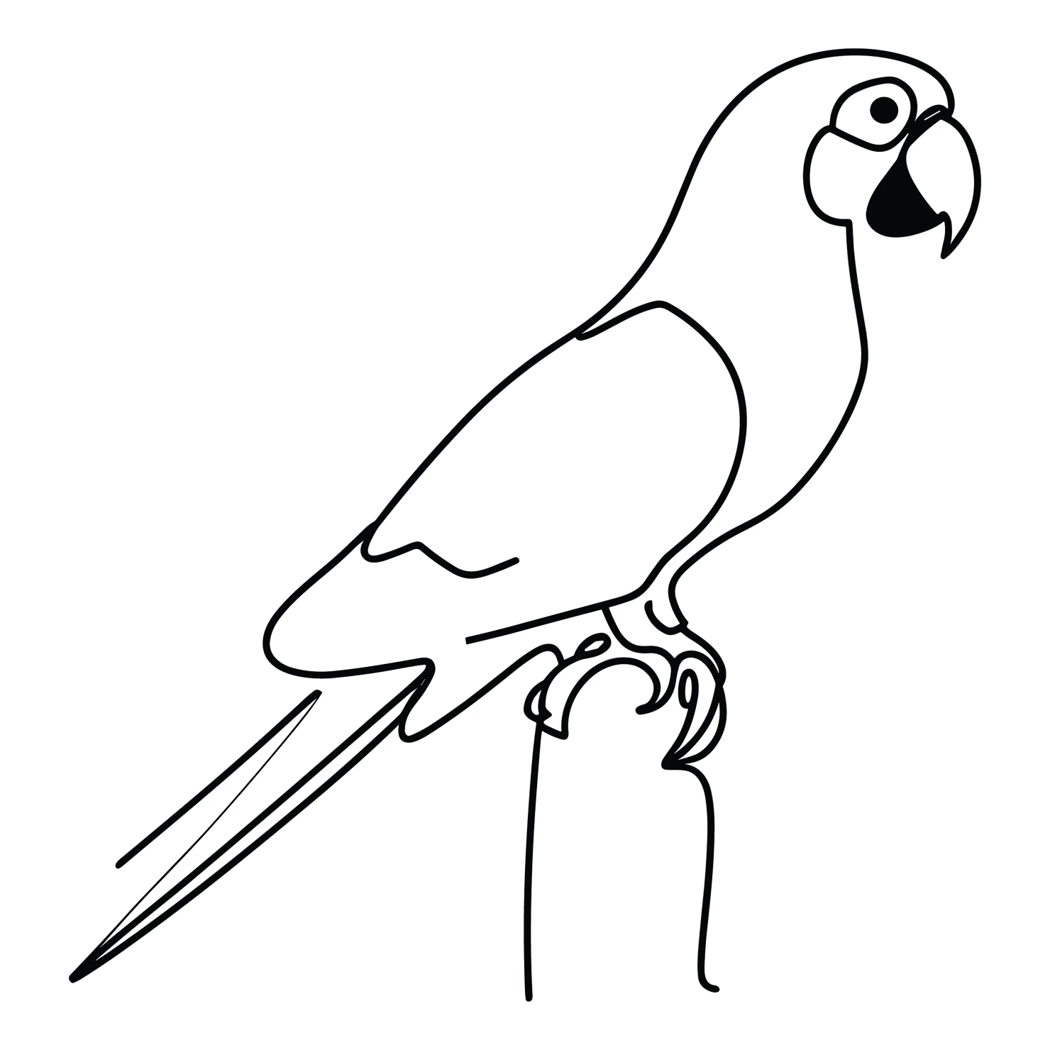 Parrot customizable clip art design #36434