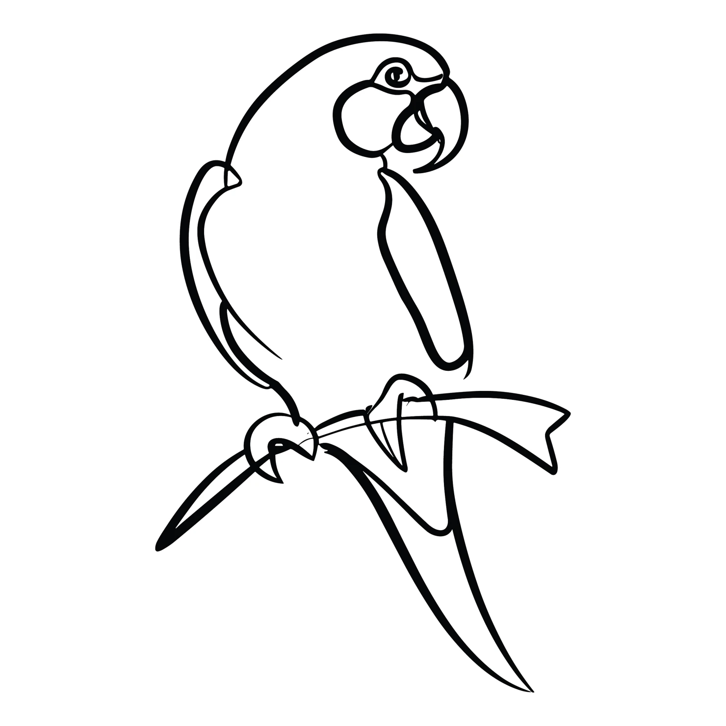 Parrot customizable clip art design #36436