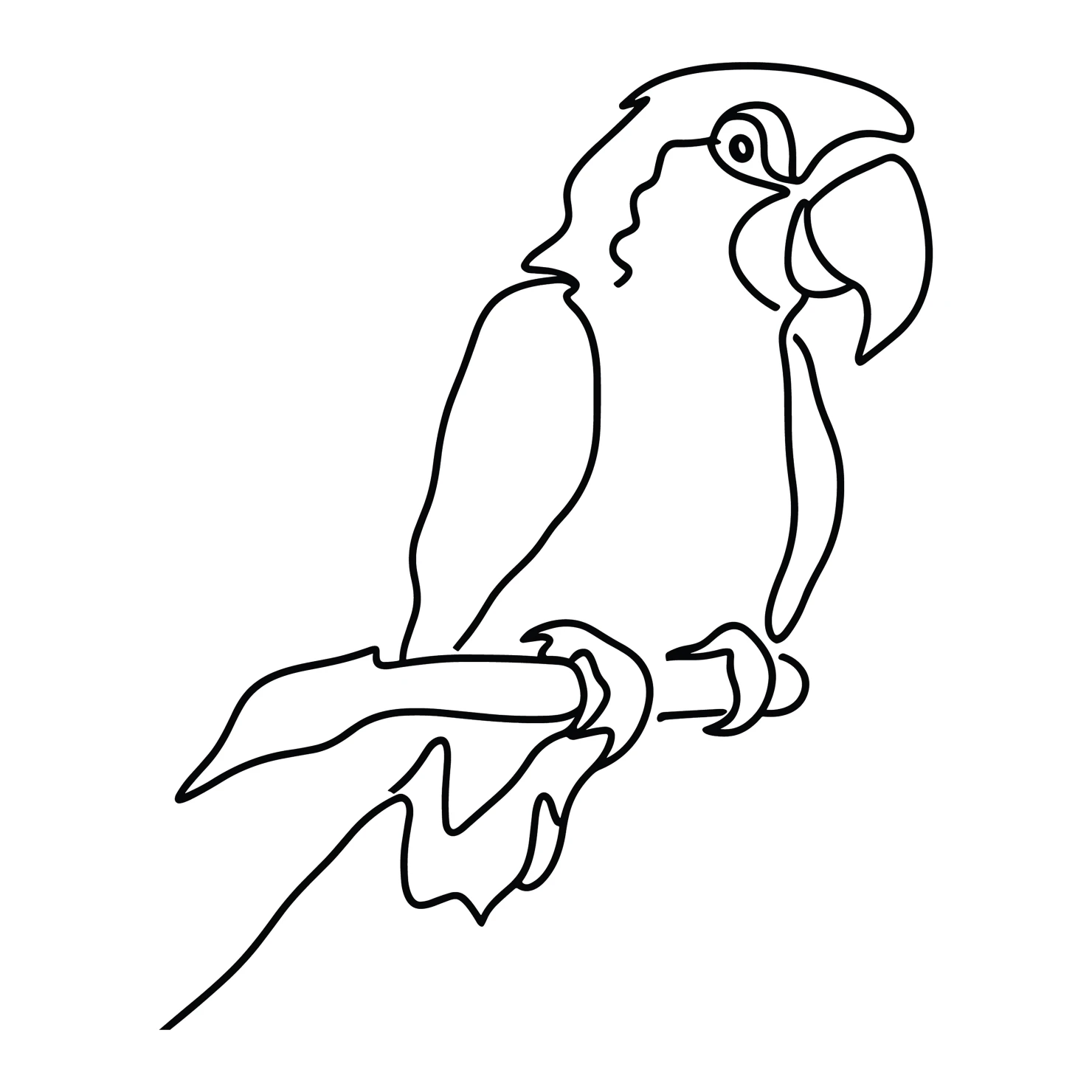 Parrot customizable clip art design #36443