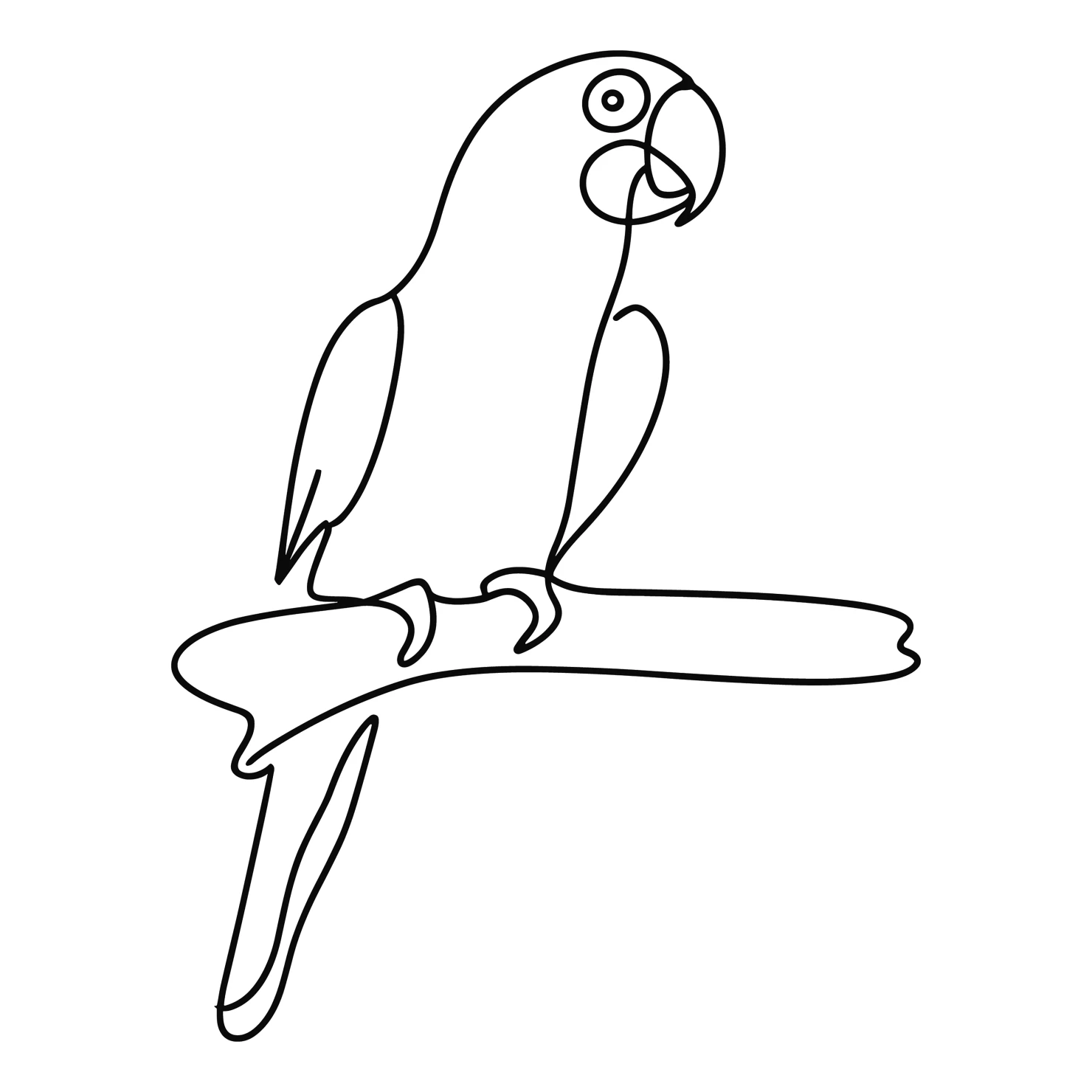 Parrot customizable clip art design #36444