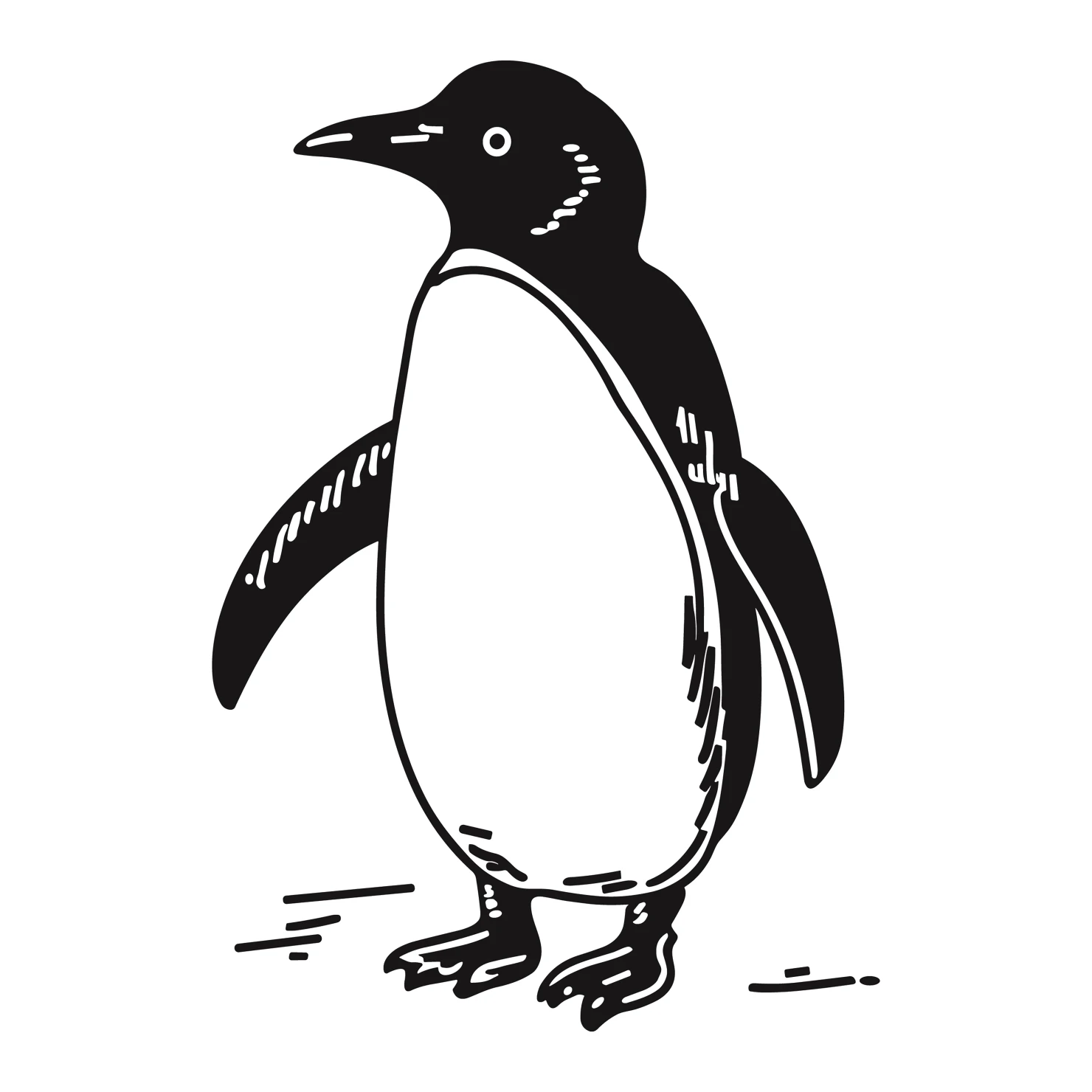 Penguin customizable clip art design #36551