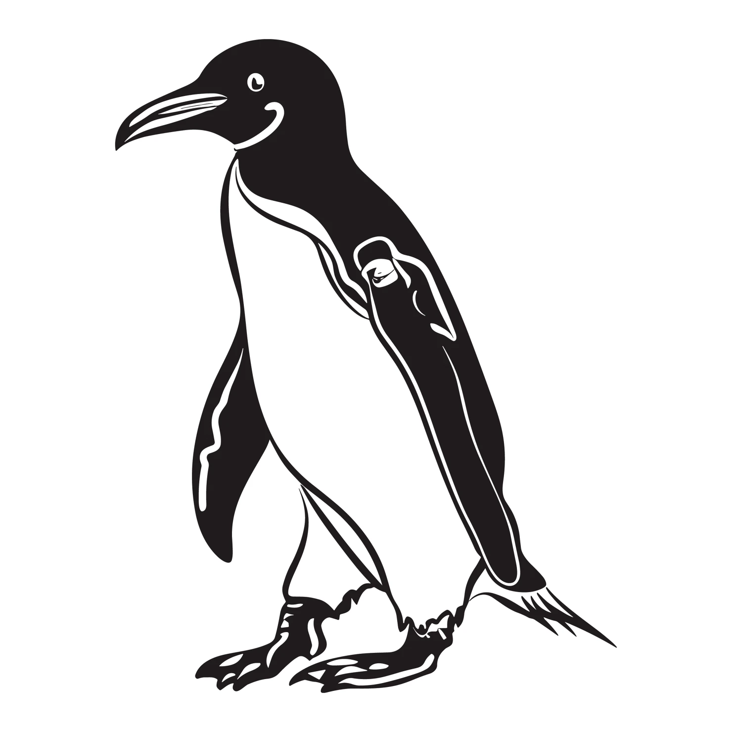 Penguin customizable clip art design #36564