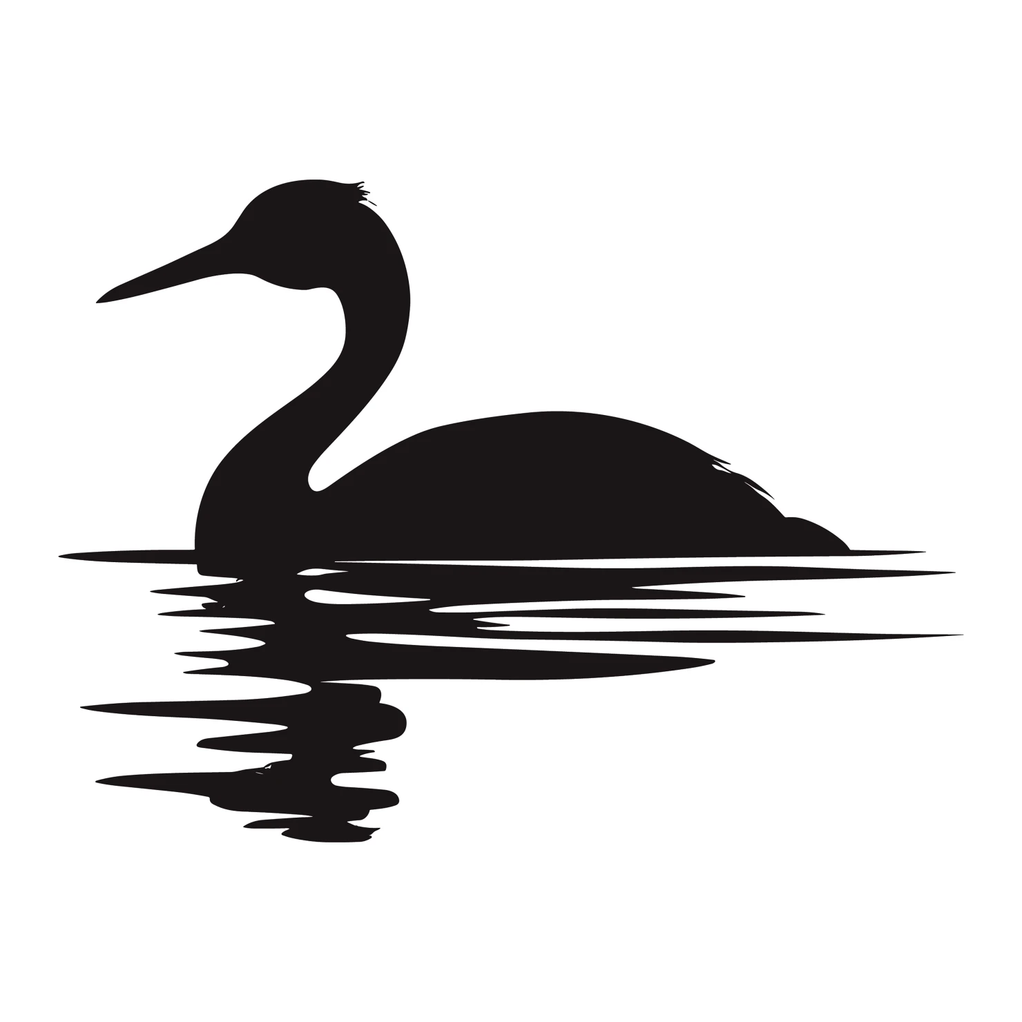 Grebe customizable silhouettes design #36586