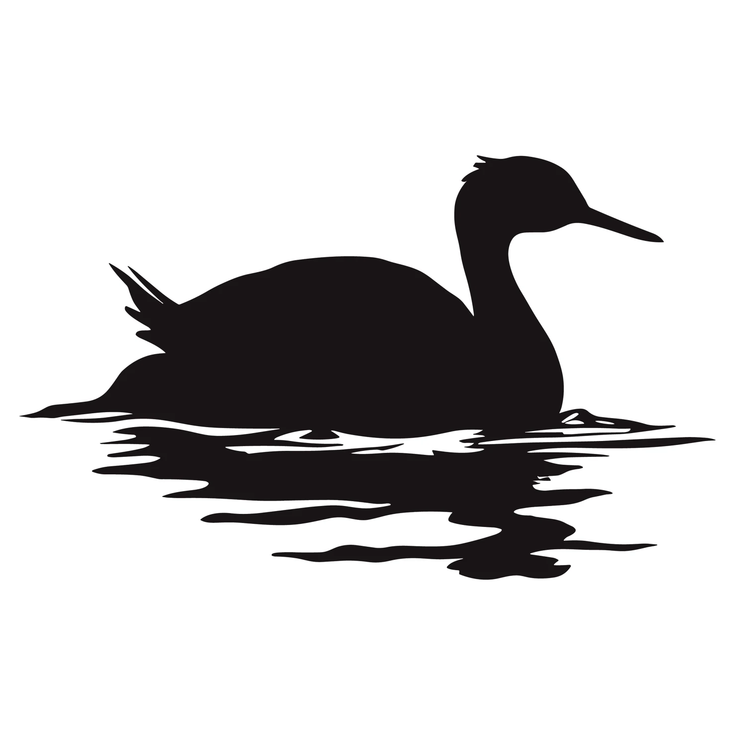 Grebe customizable silhouettes design #36587