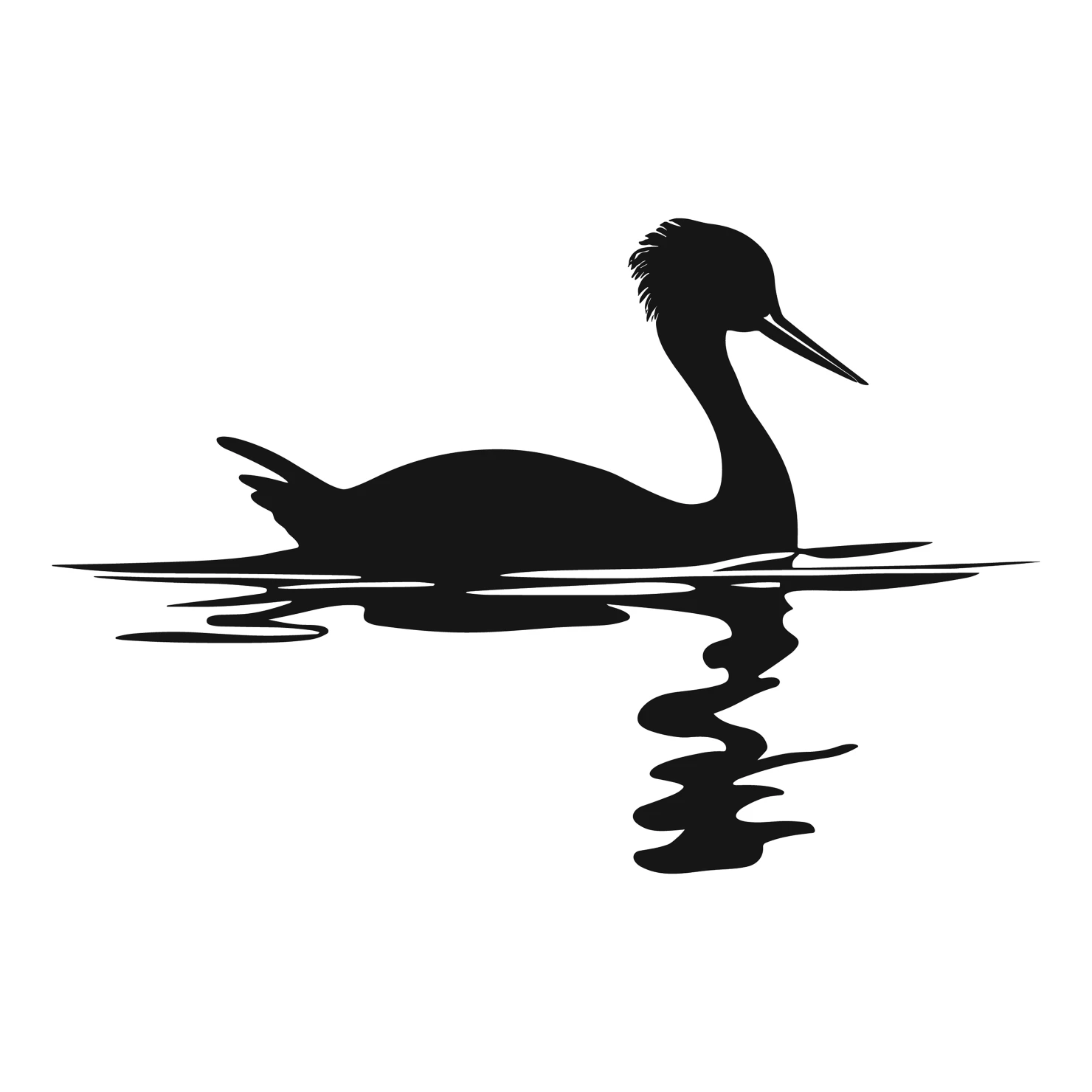 Grebe customizable silhouettes design #36588