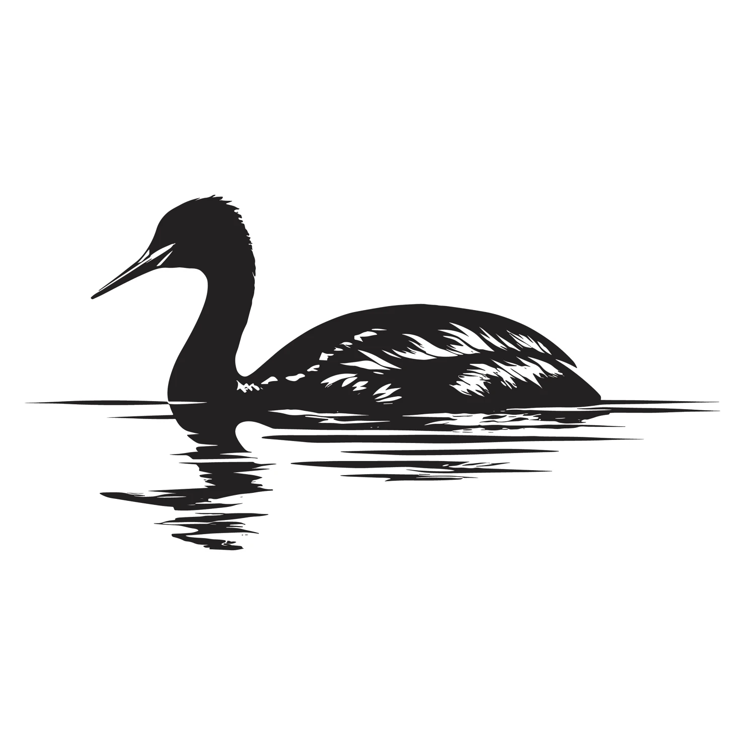 Grebe customizable silhouettes design #36592