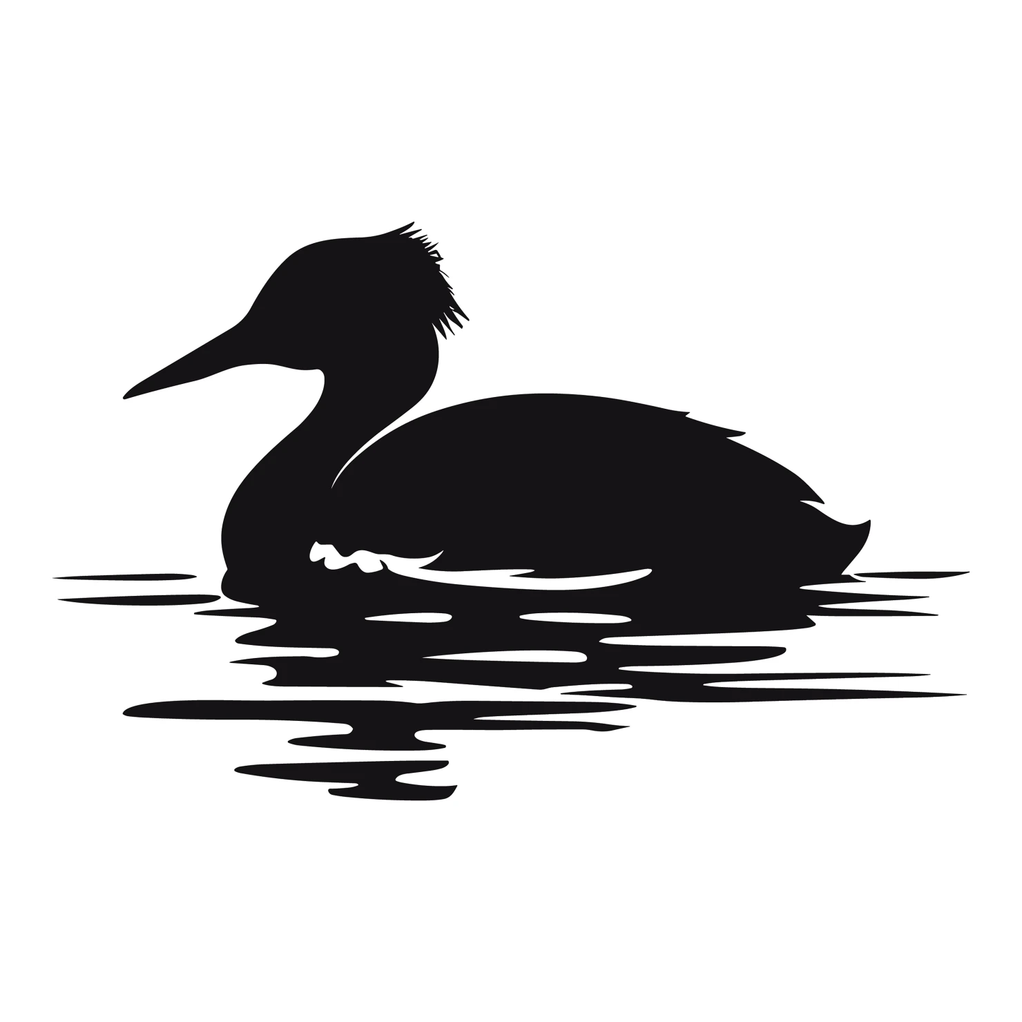 Grebe customizable silhouettes design #36597