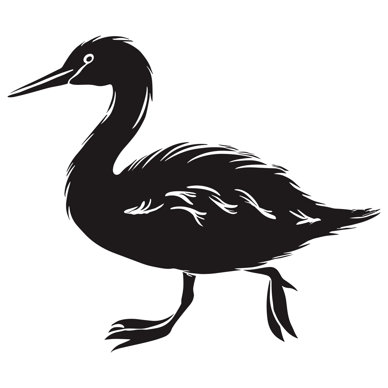 Grebe customizable silhouettes design #36599