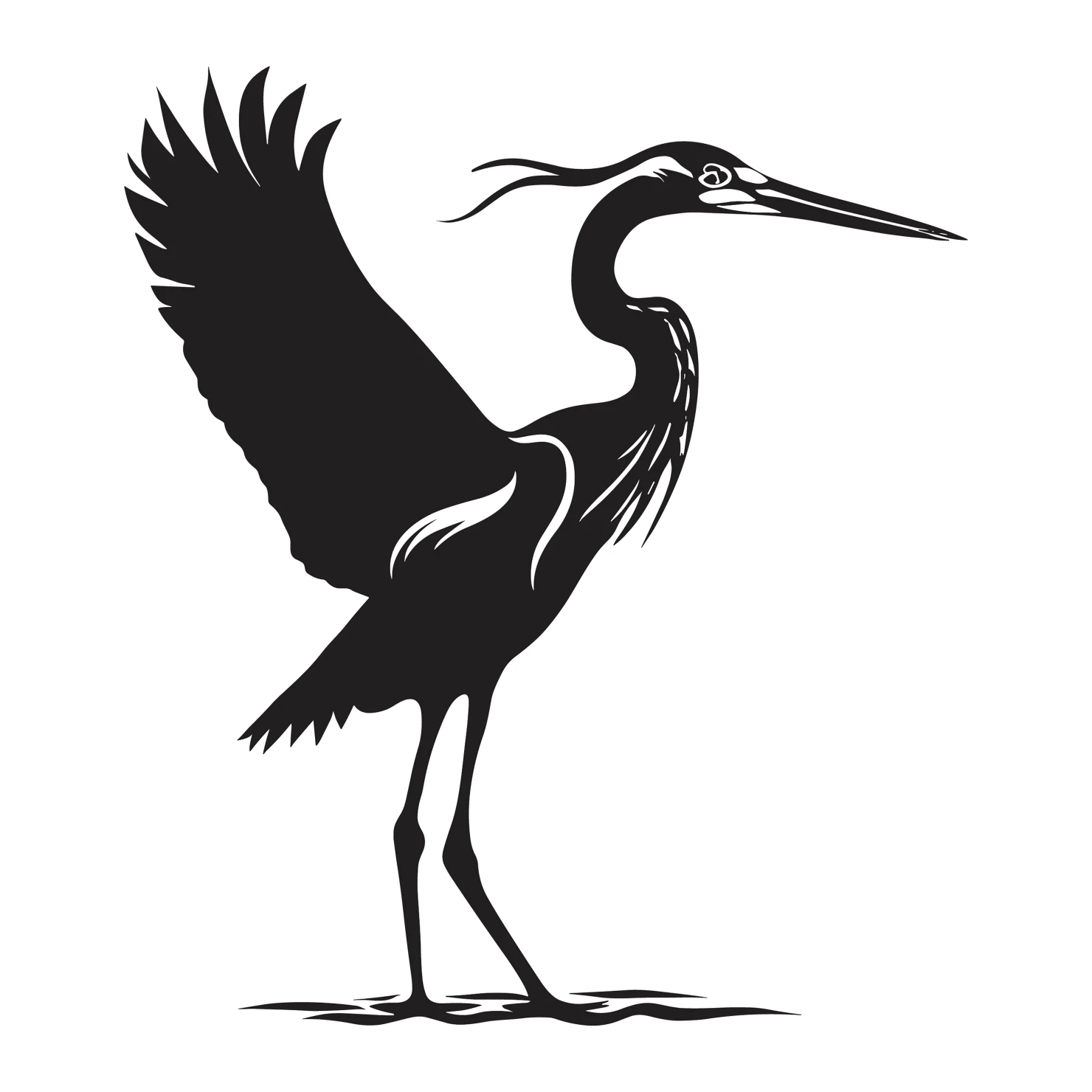 Heron customizable silhouettes design #36608
