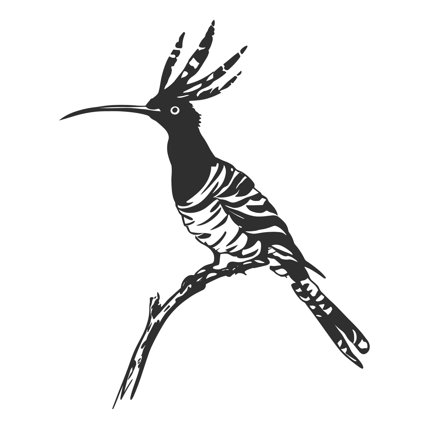 Hoopoe customizable clip art design #36637