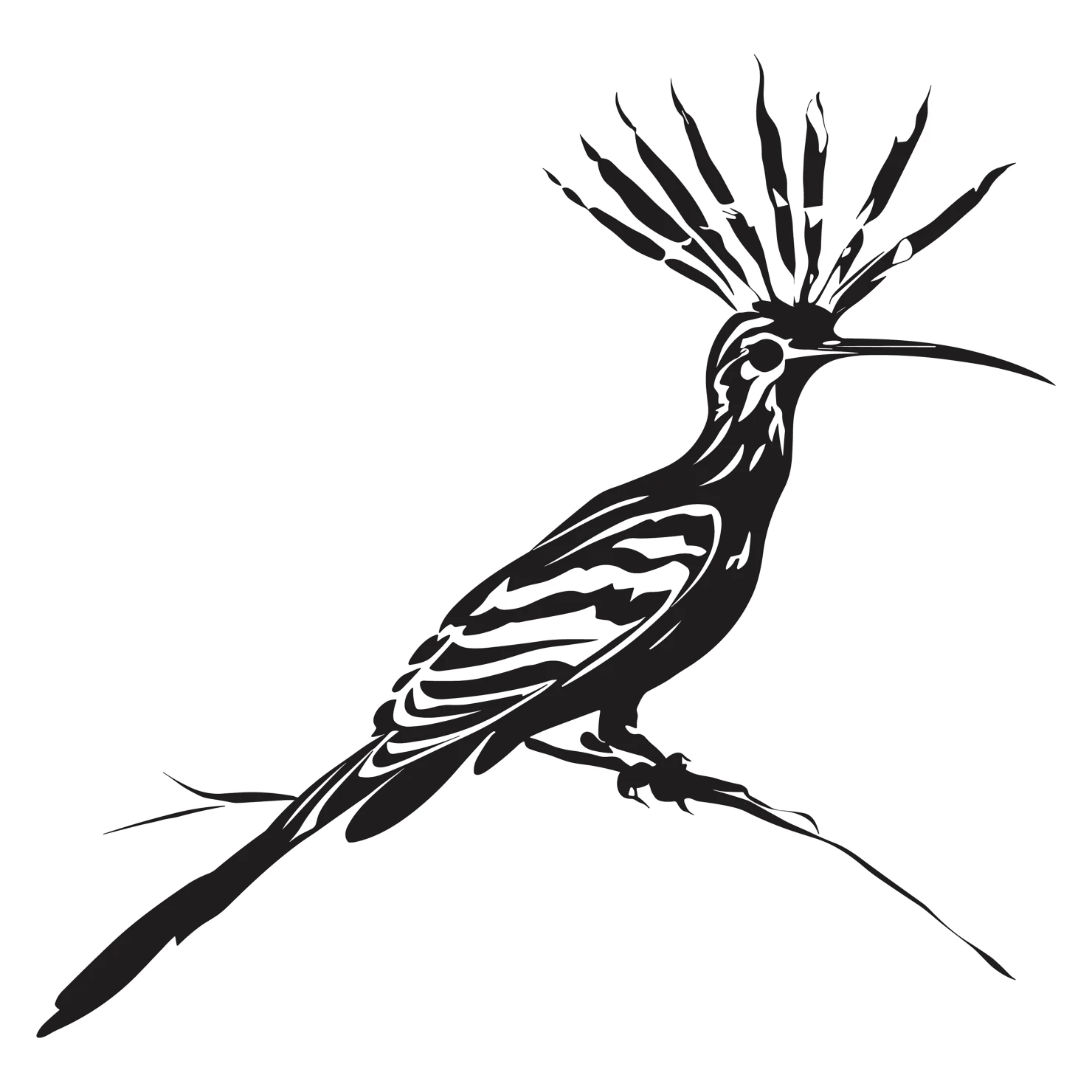 Hoopoe customizable clip art design #36643