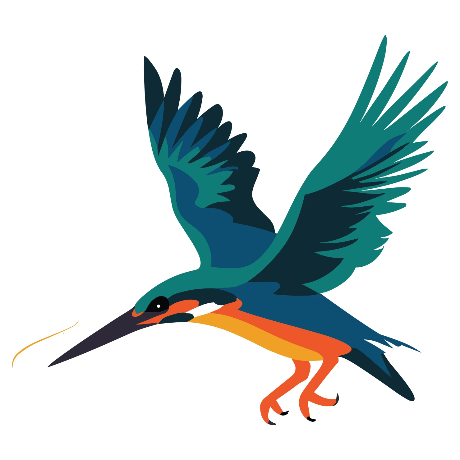 Kingfisher customizable clip art design #36649