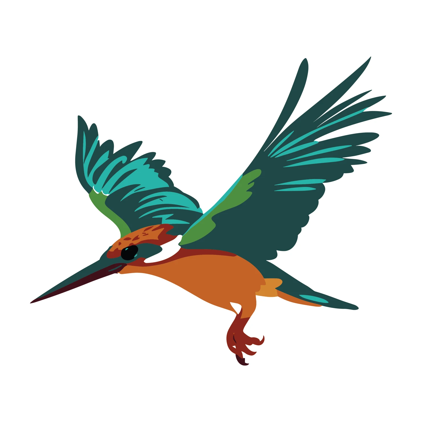 Kingfisher customizable clip art design #36662