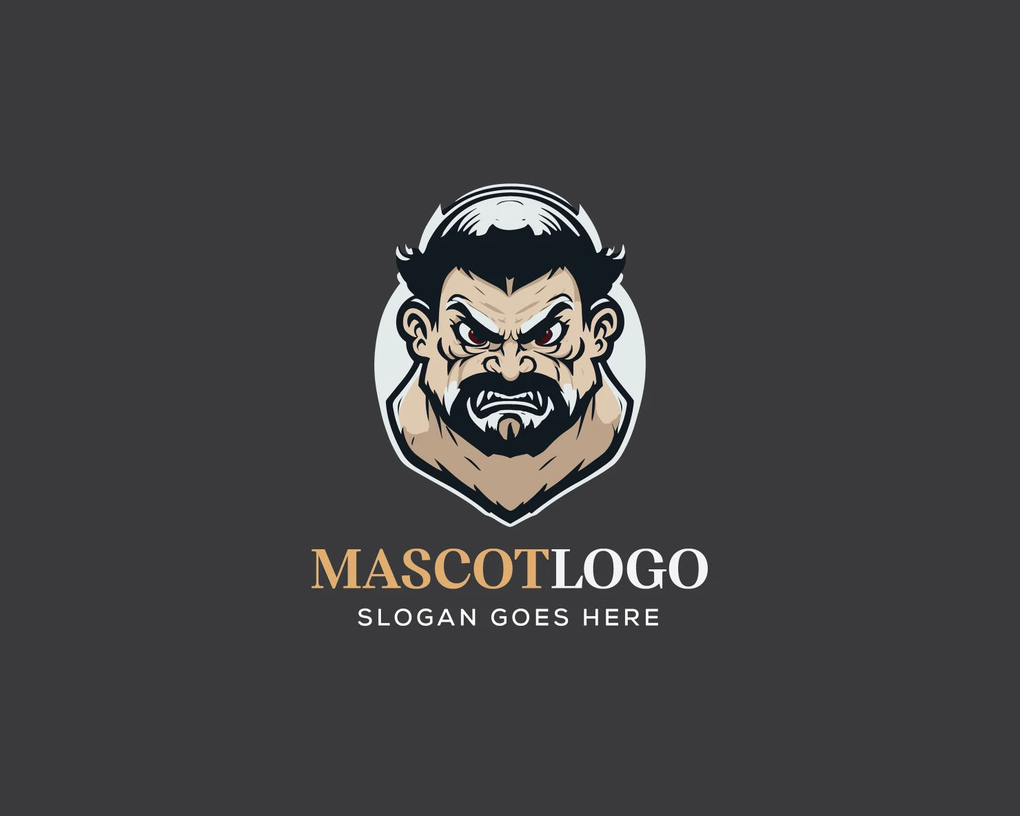 Mascot customizable logo set design #36687
