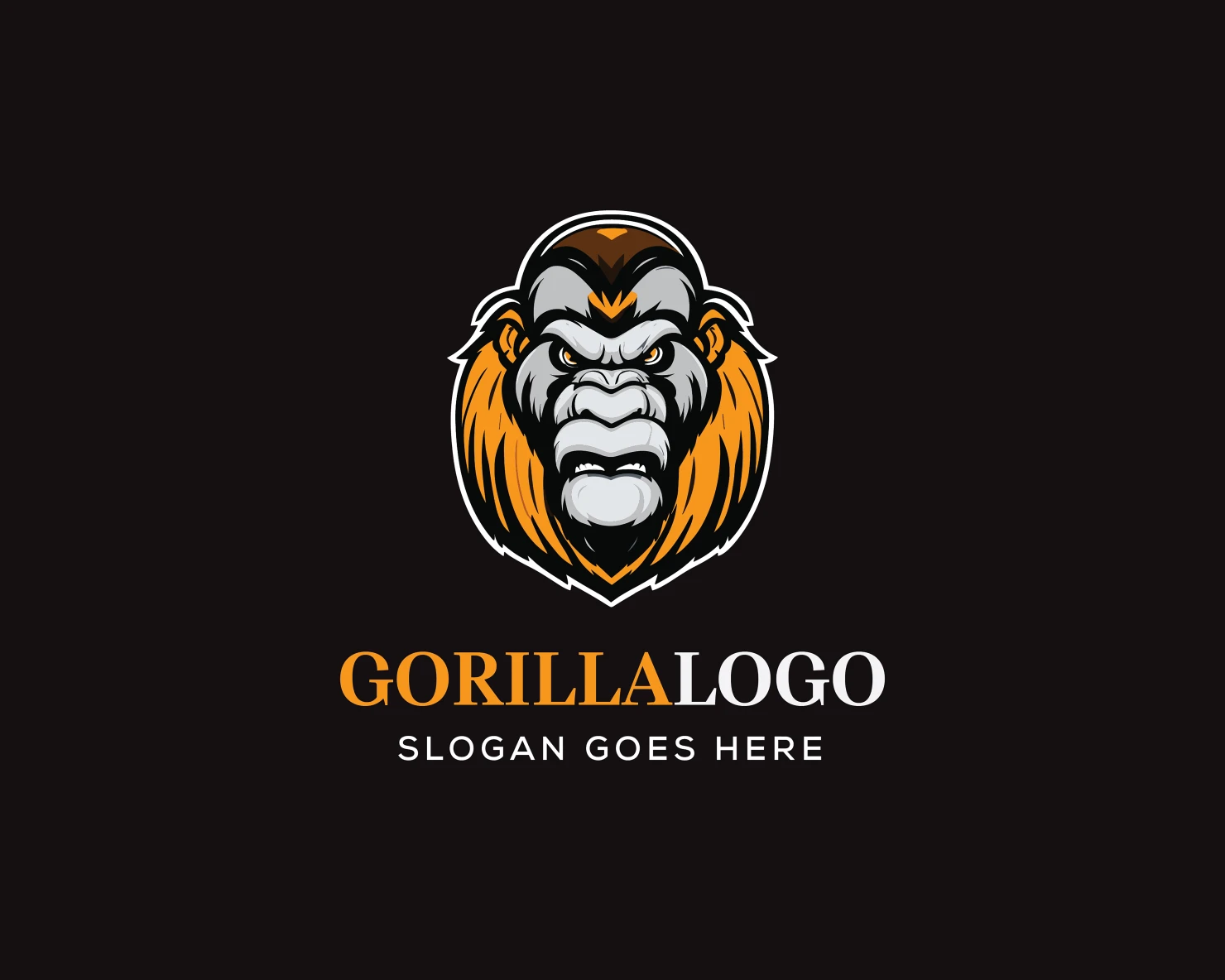 Gorilla customizable logo set design #36689
