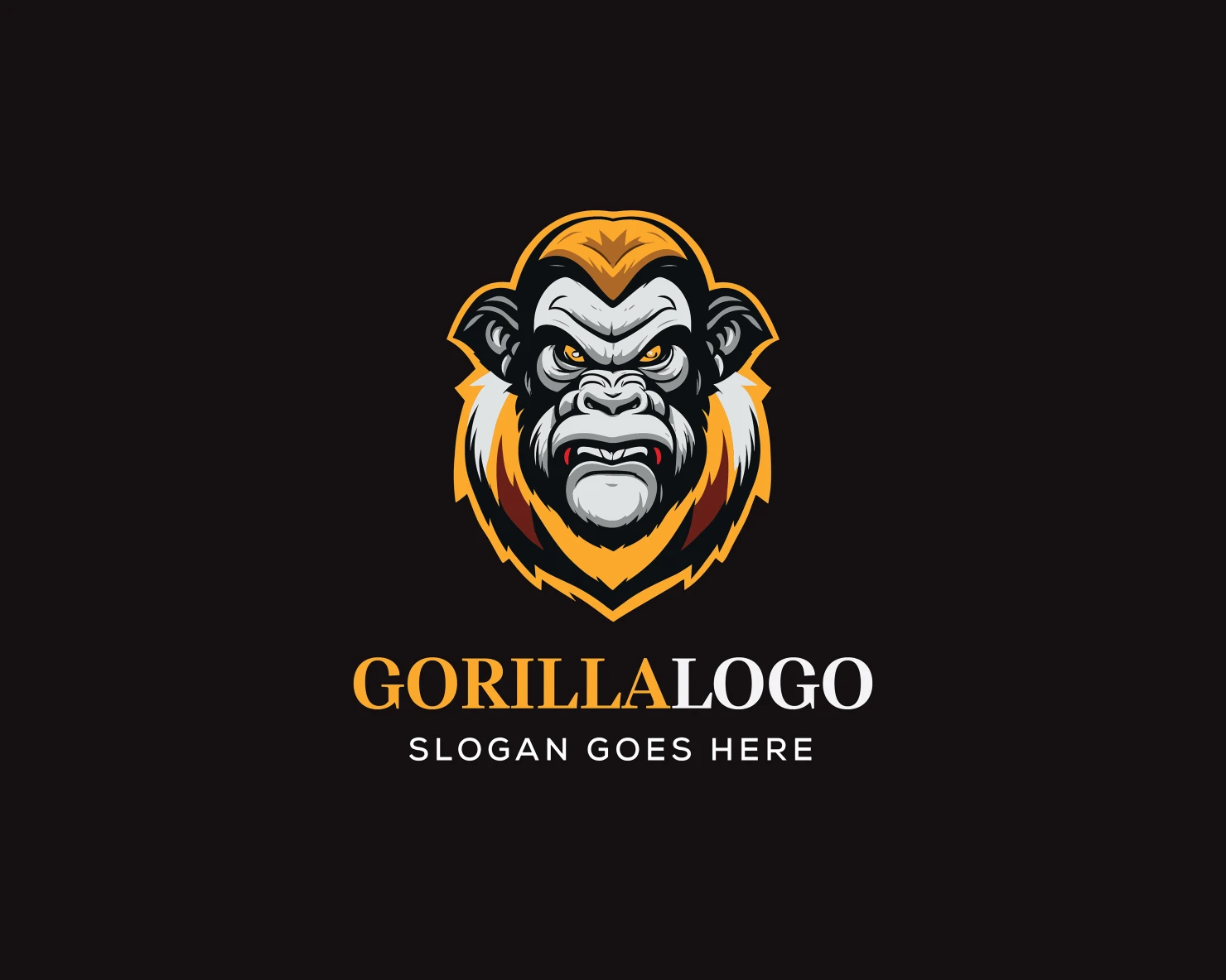Gorilla customizable logo set design #36690