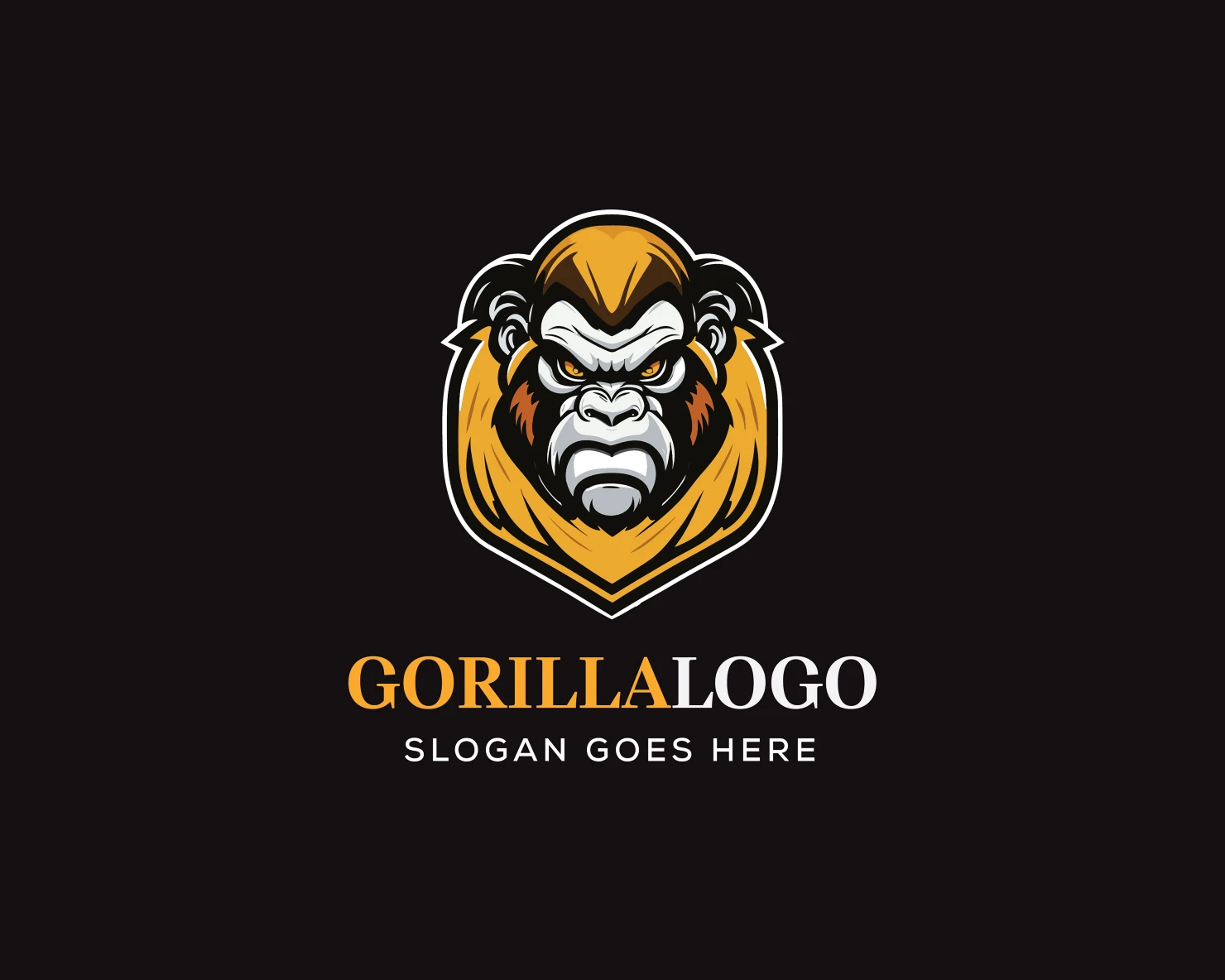 Gorilla customizable logo set design #36691