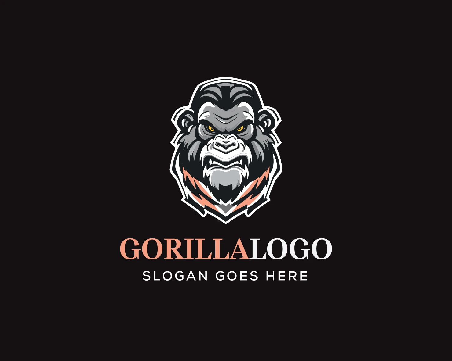 Gorilla customizable logo set design #36693