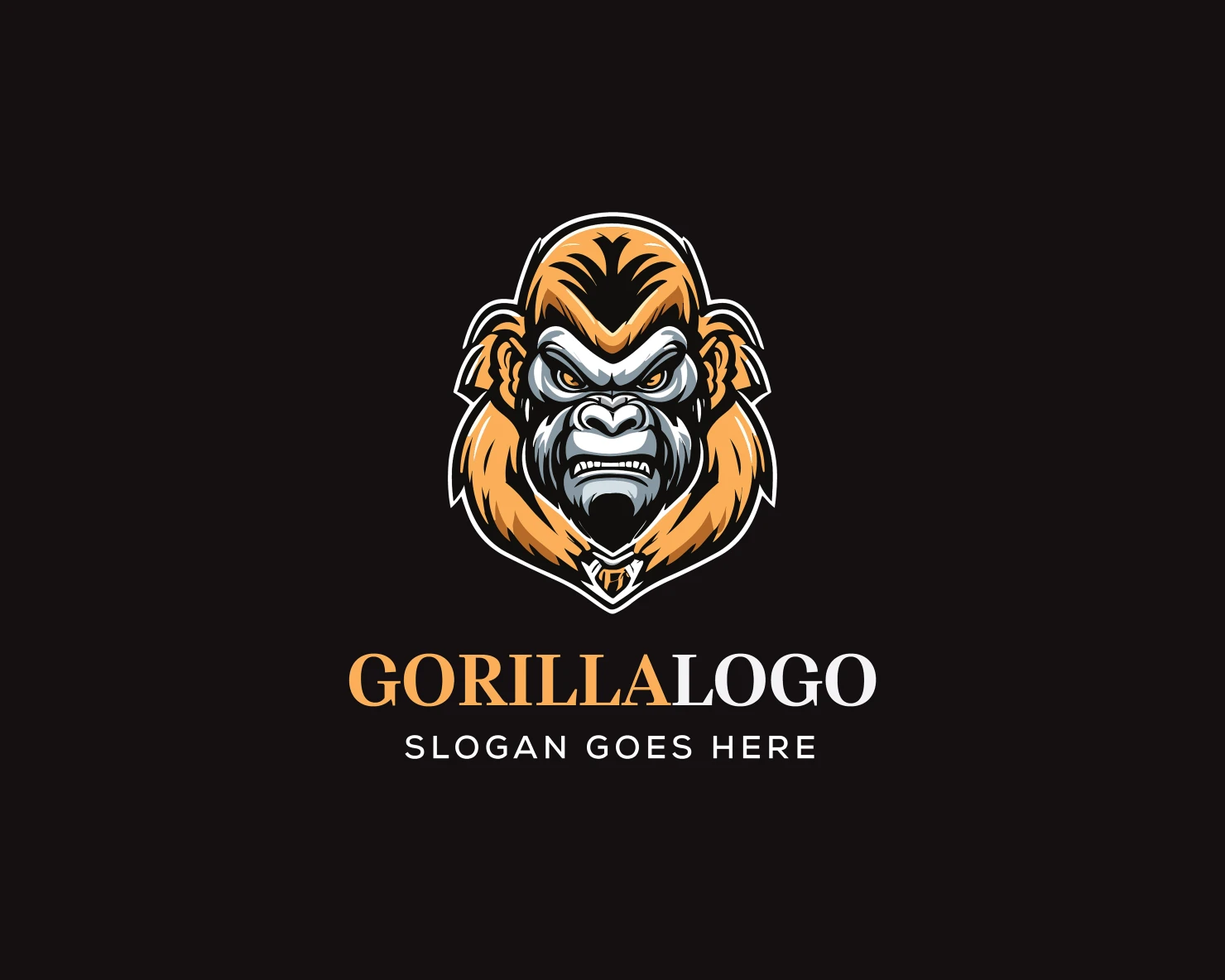 Gorilla customizable logo set design #36698