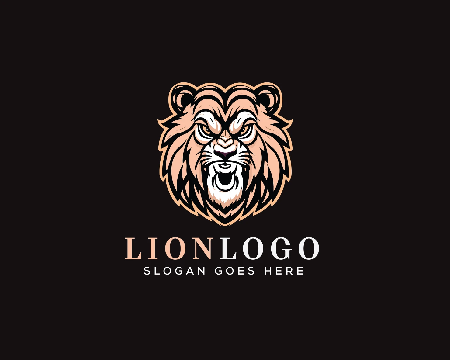 Lion customizable logo set design #36700