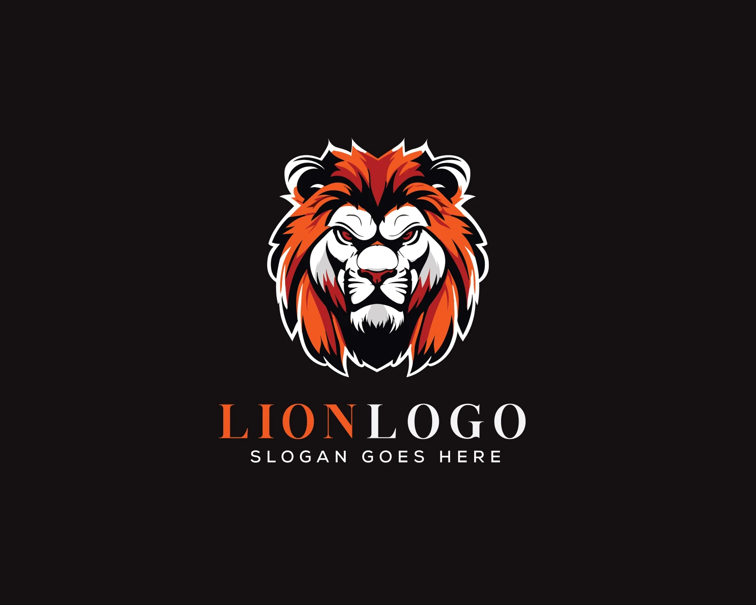 Lion customizable logo set design #36702