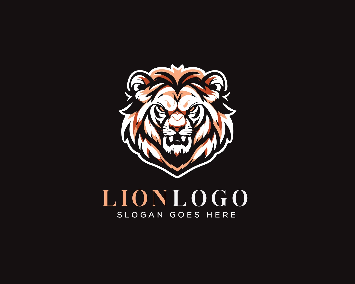 Lion customizable logo set design #36703