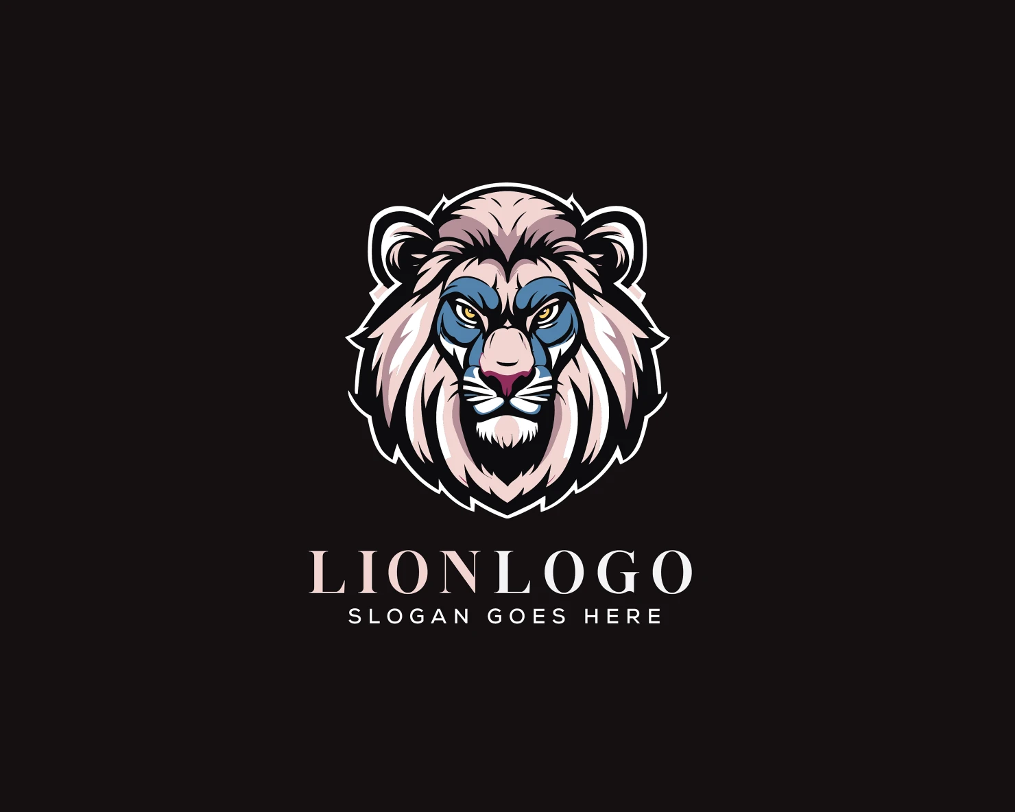 Lion customizable logo set design #36706