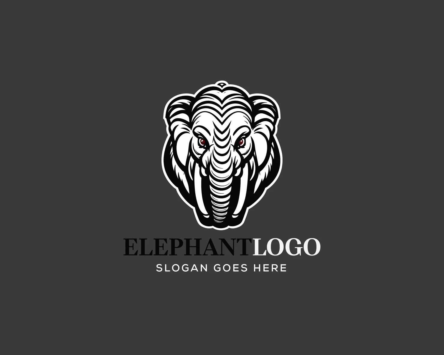 Elephant customizable logo set design #36714