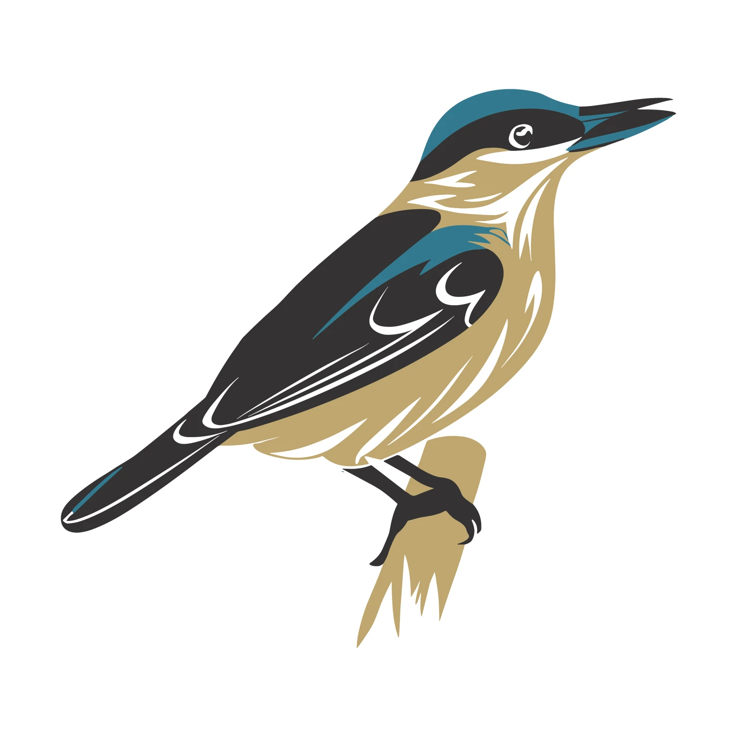 Nuthatch bird customizable clip art set design #36728
