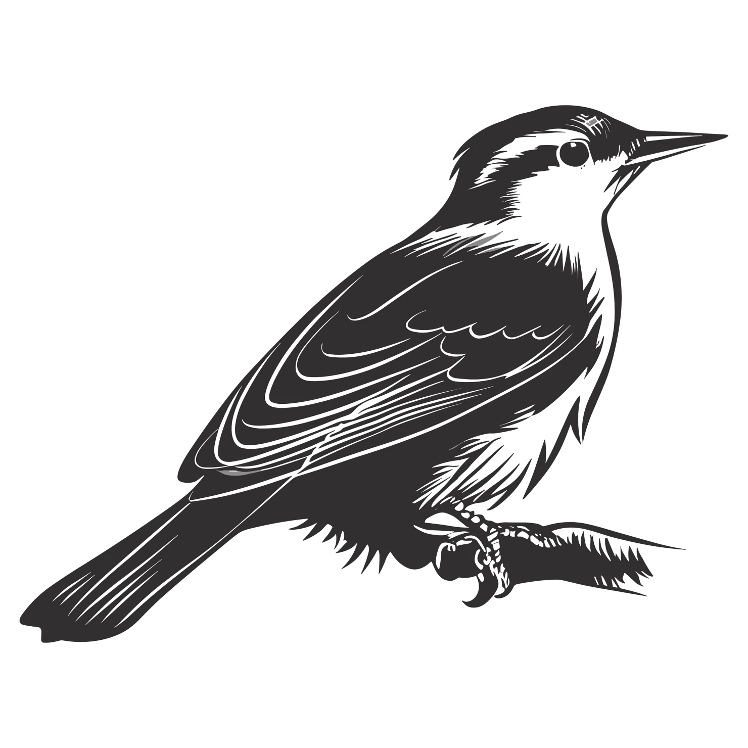 Nuthatch bird customizable clip art set design #36729
