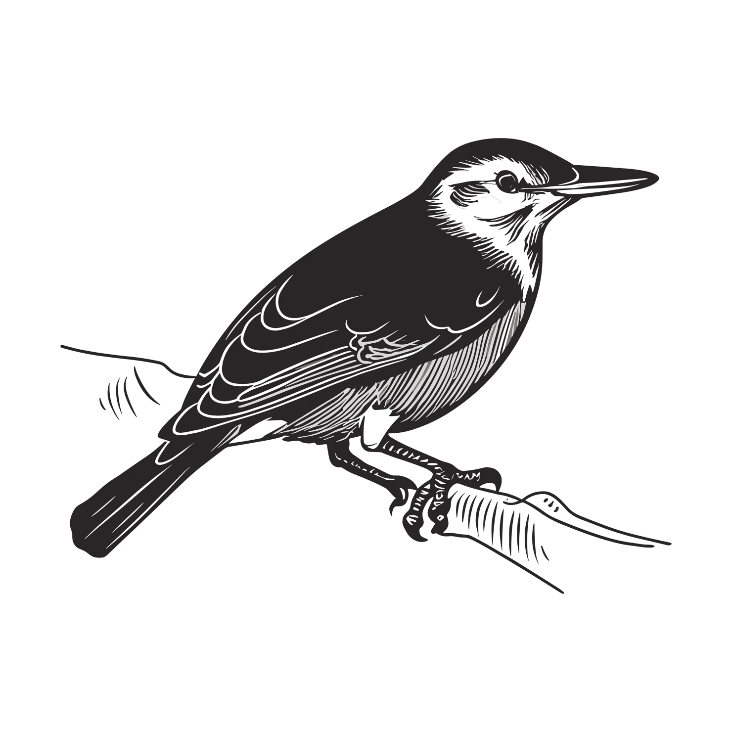 Nuthatch bird customizable clip art set design #36732
