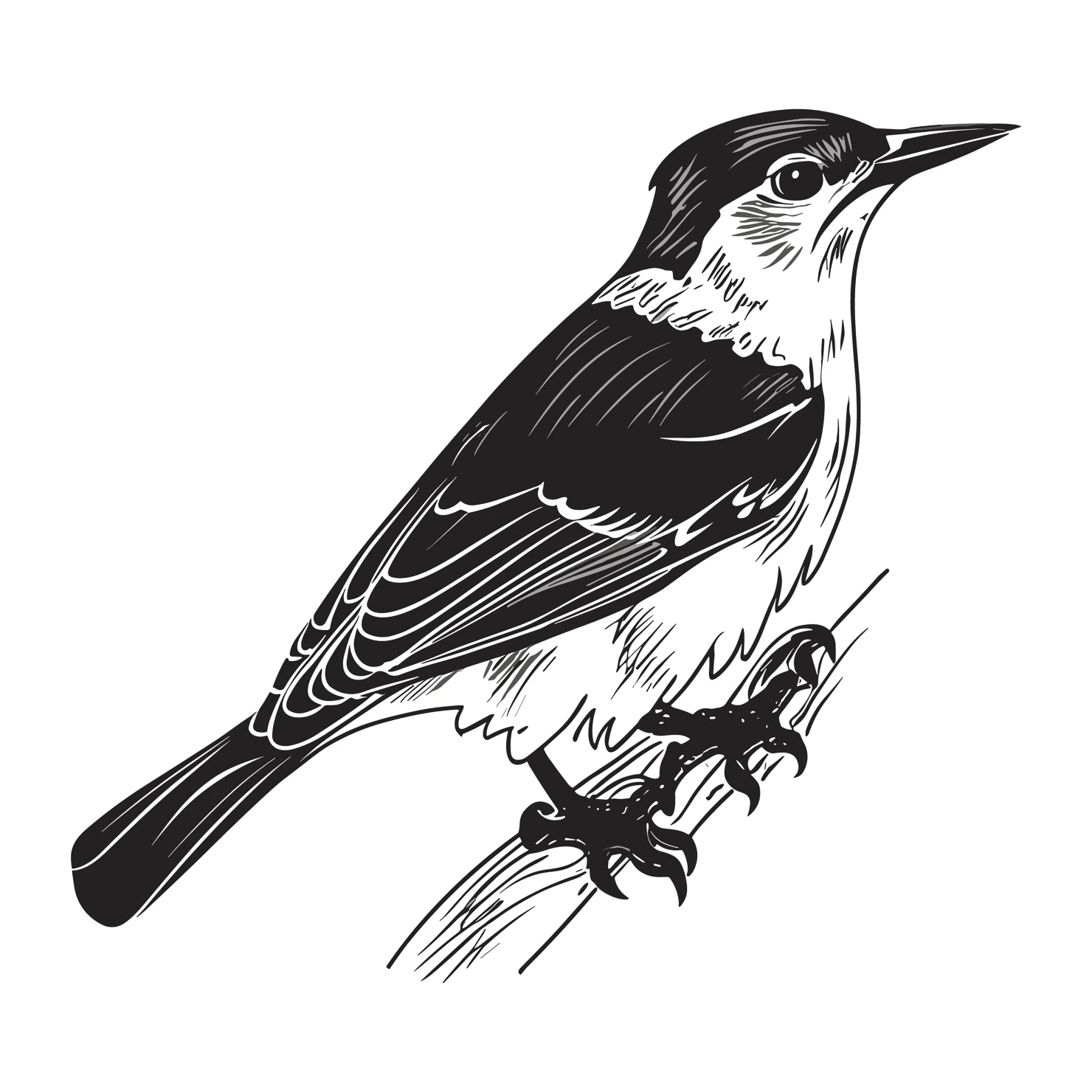 Nuthatch bird customizable clip art set design #36734