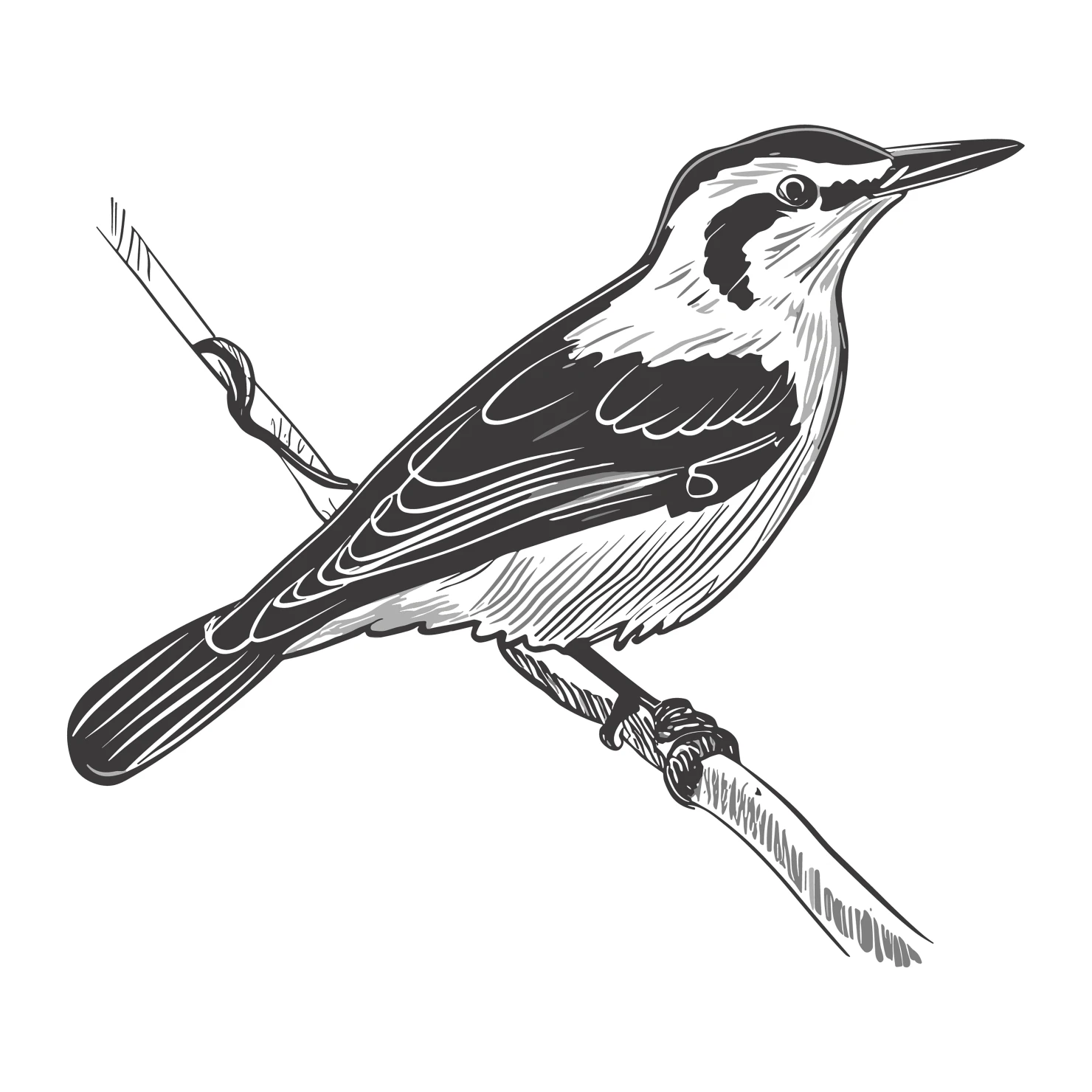 Nuthatch bird customizable clip art set design #36742
