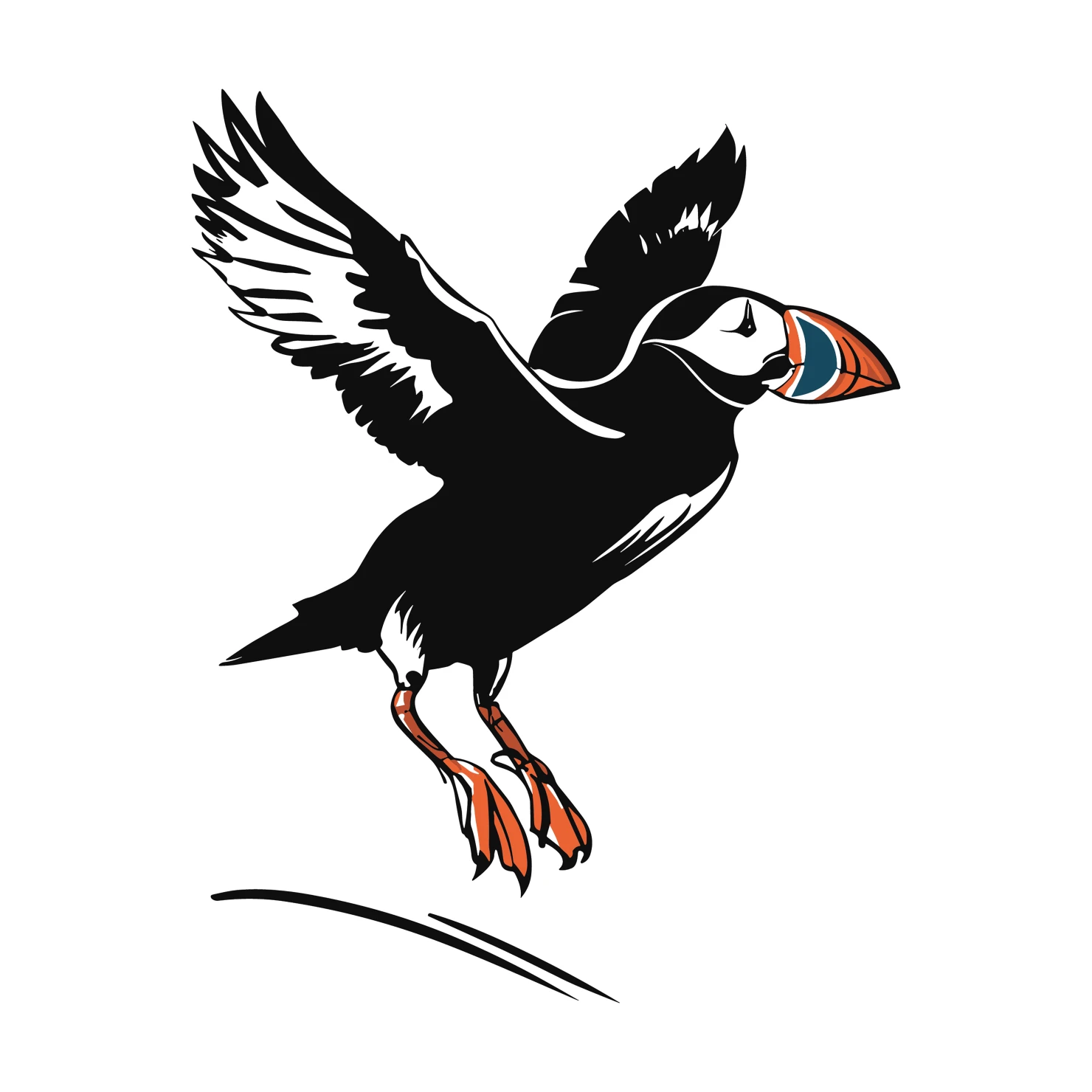 Puffin customizable clip art set design #36748