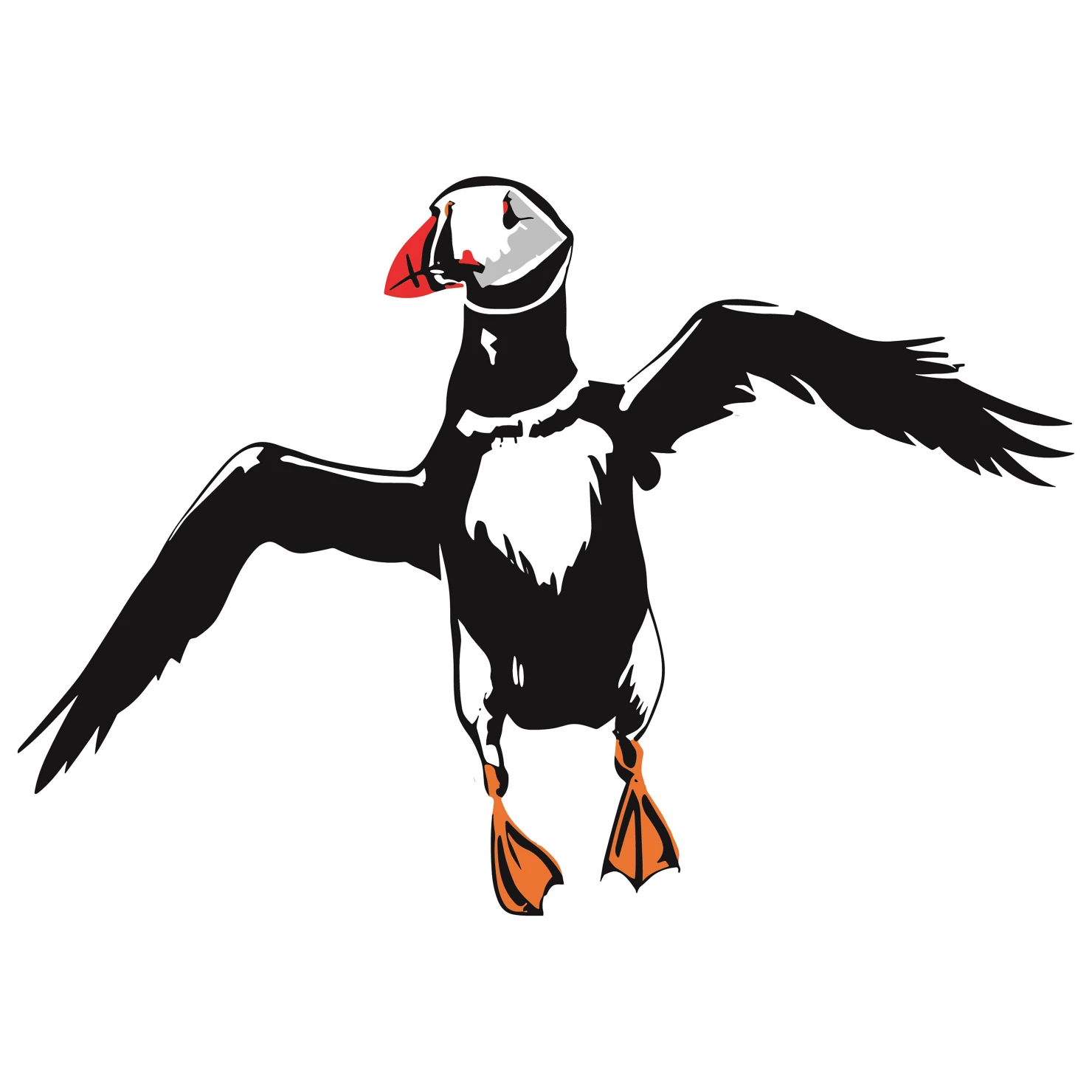Puffin customizable clip art set design #36751