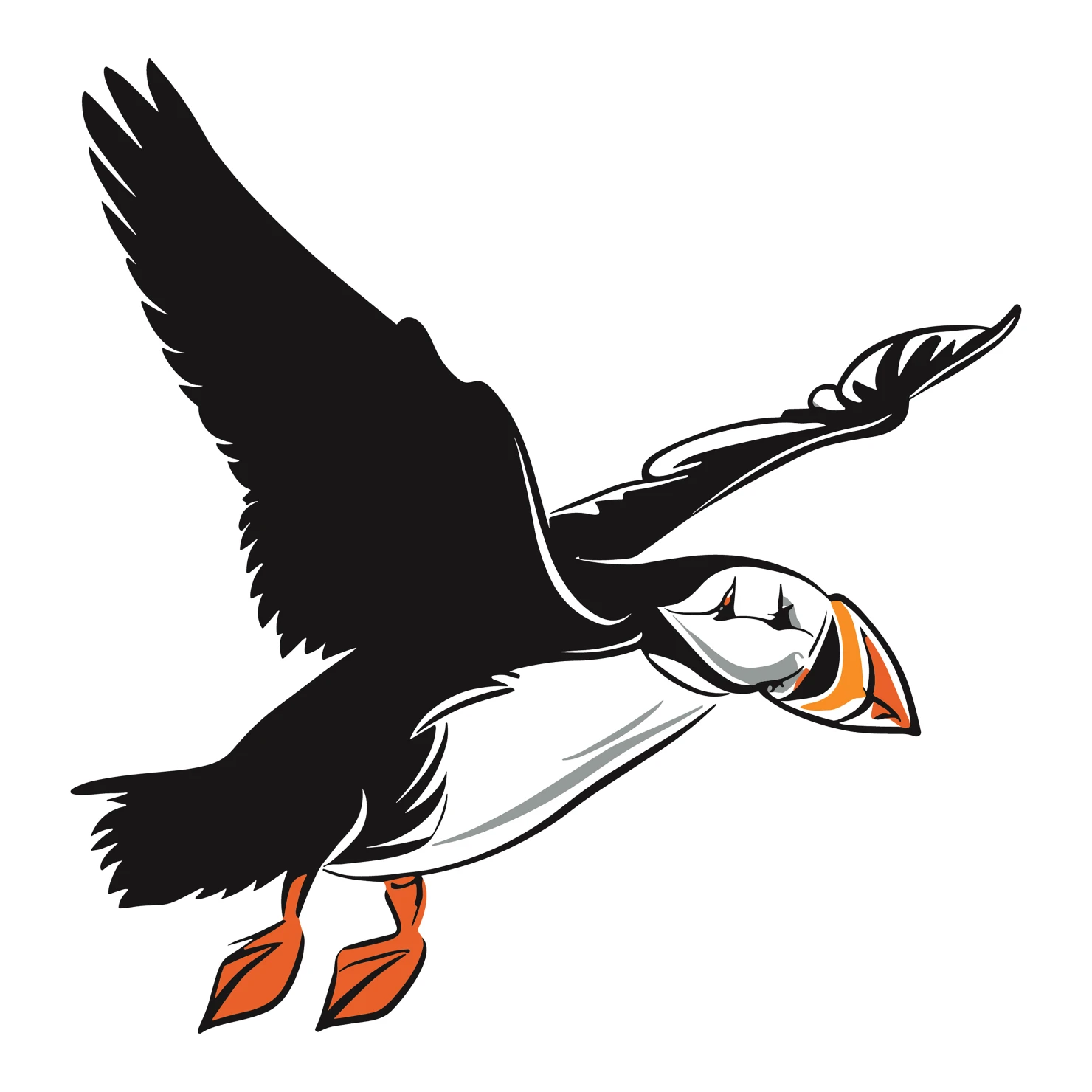 Puffin customizable clip art set design #36752