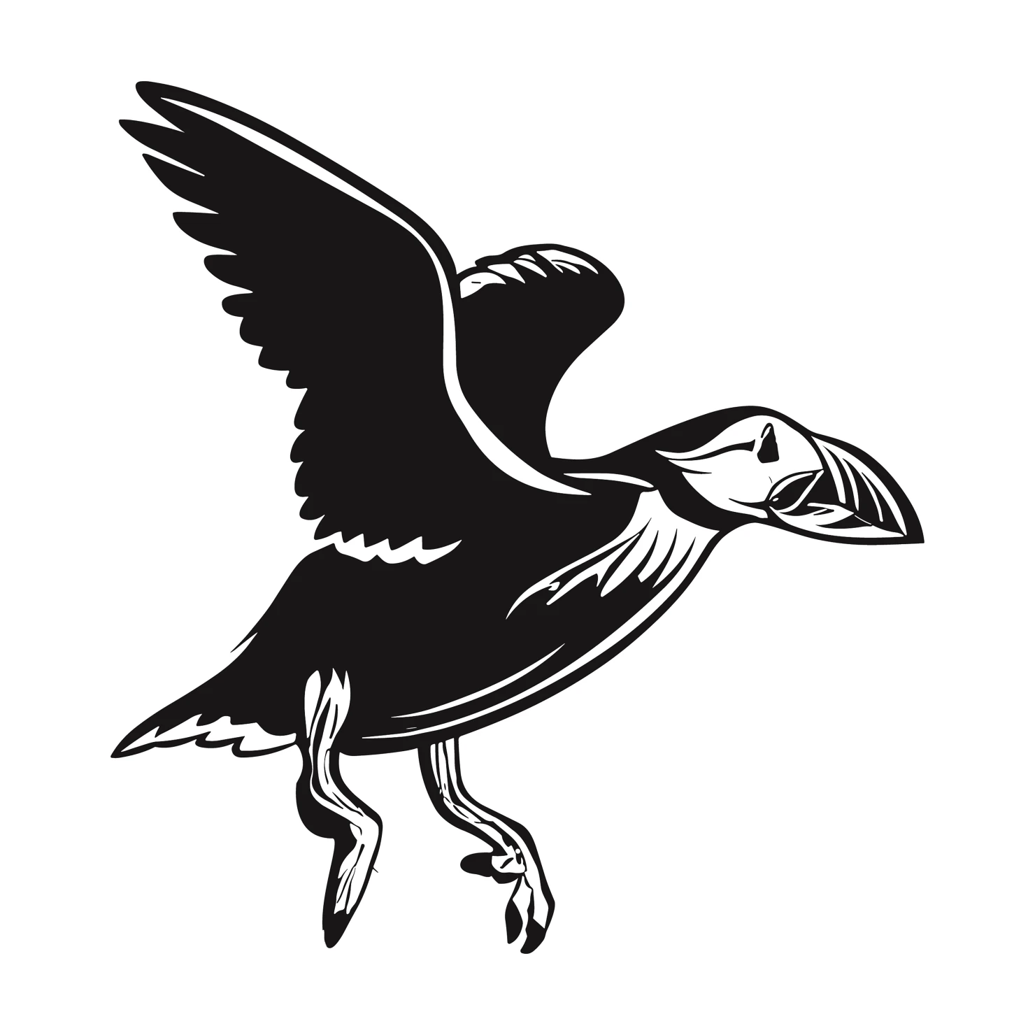 Puffin customizable clip art set design #36753