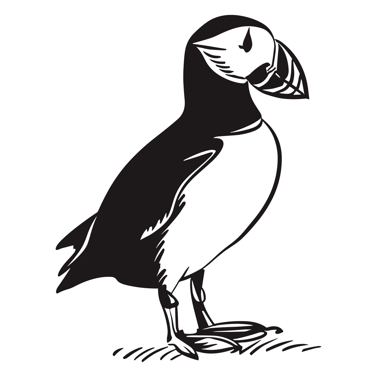 Puffin customizable clip art set design #36754