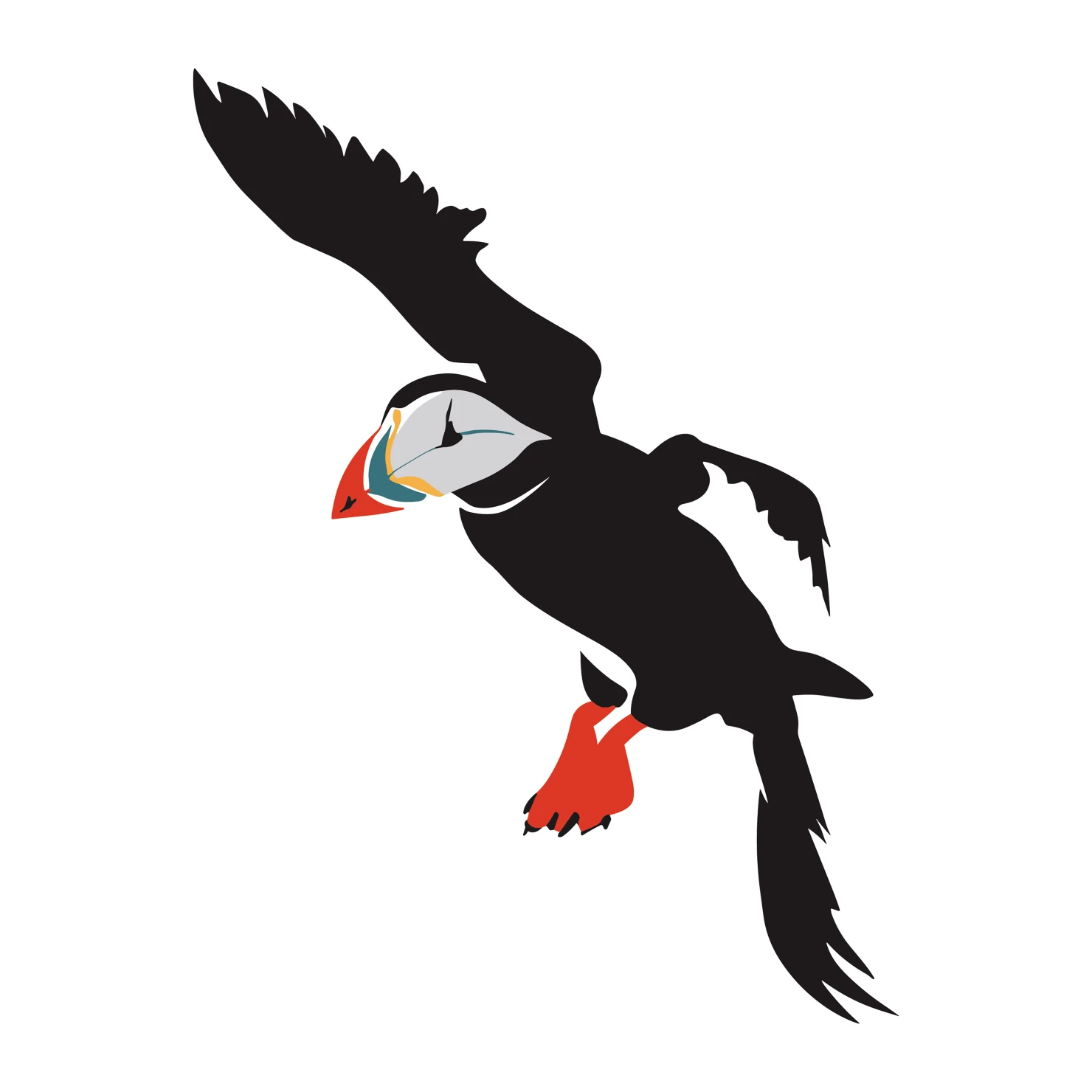 Puffin customizable clip art set design #36757