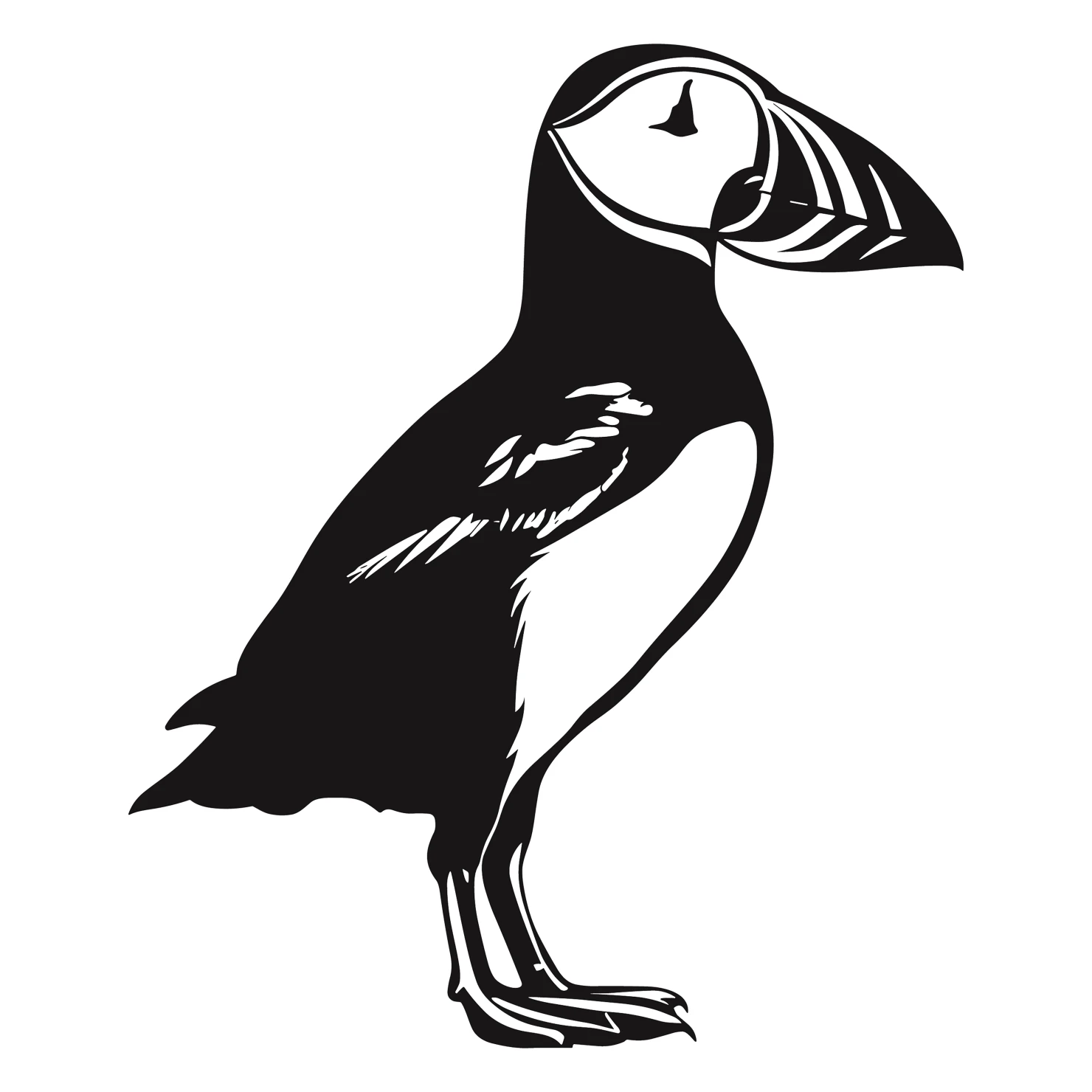 Puffin customizable clip art set design #36758