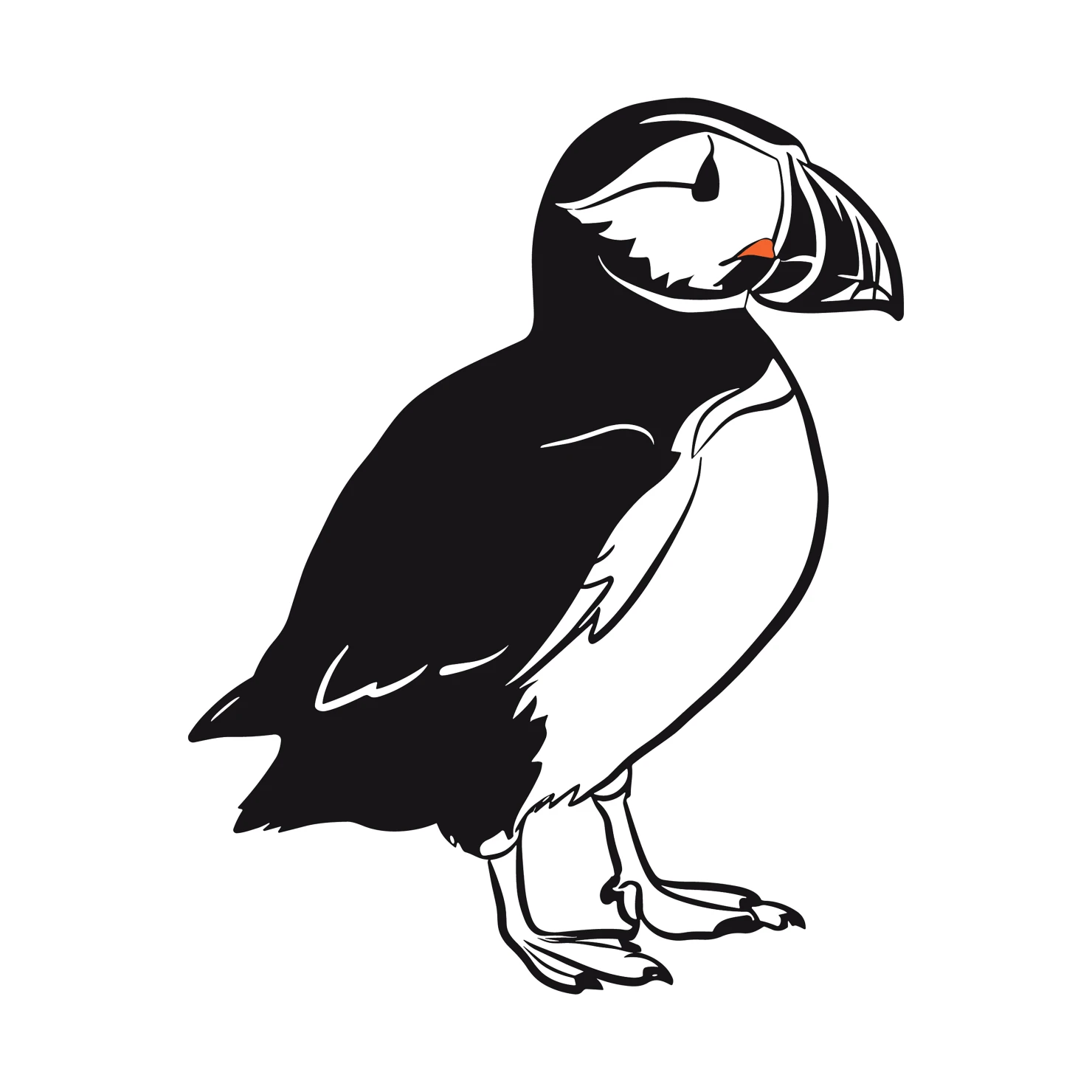 Puffin customizable clip art set design #36760