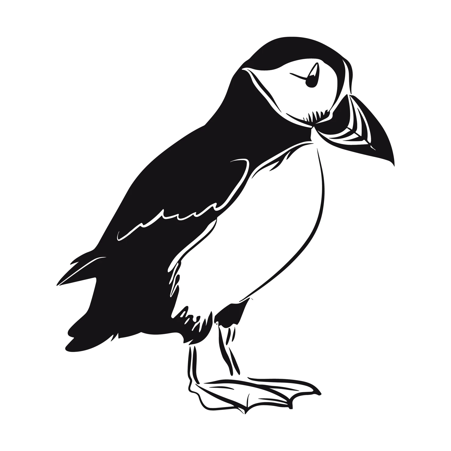 Puffin customizable clip art set design #36761