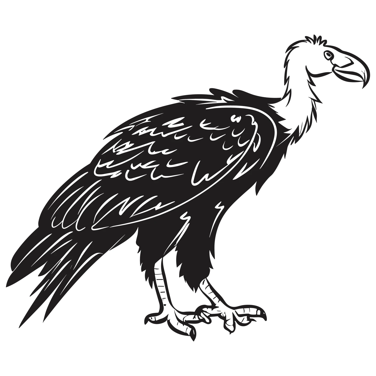 Vulture customizable  clip art set design #36802