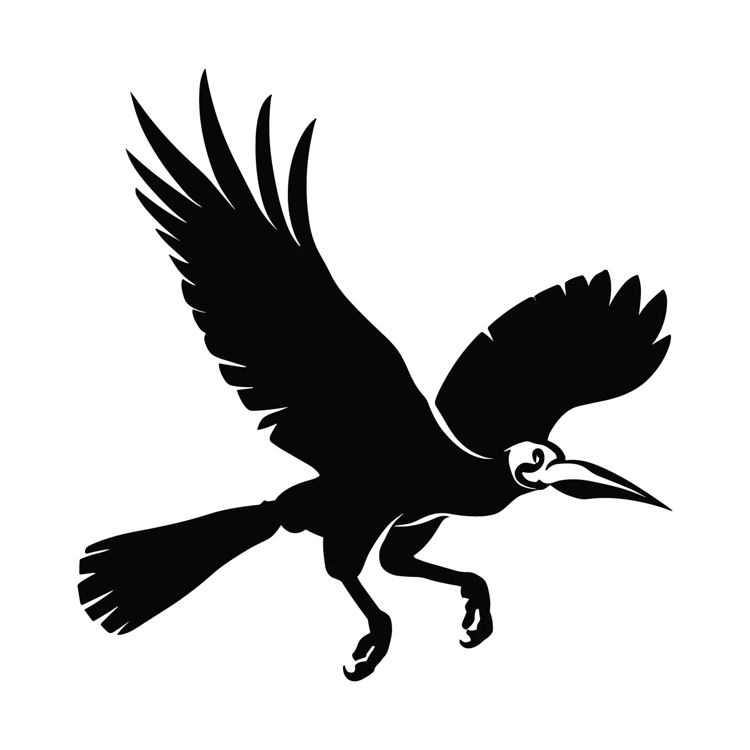 Hornbill bird customizable silhouettes  set design #36848